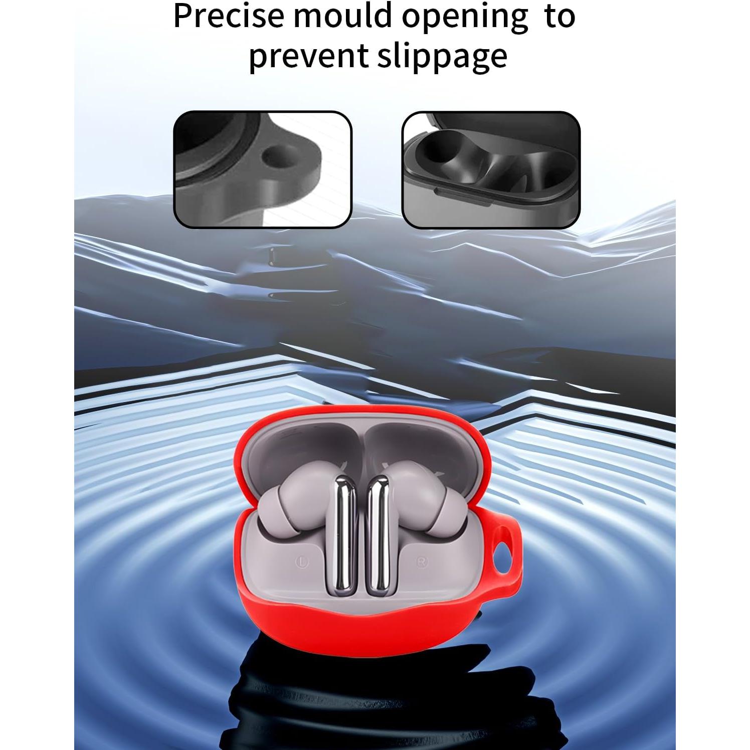 Estuche de Silicona Rojo para Auriculares QCY MeloBuds N50