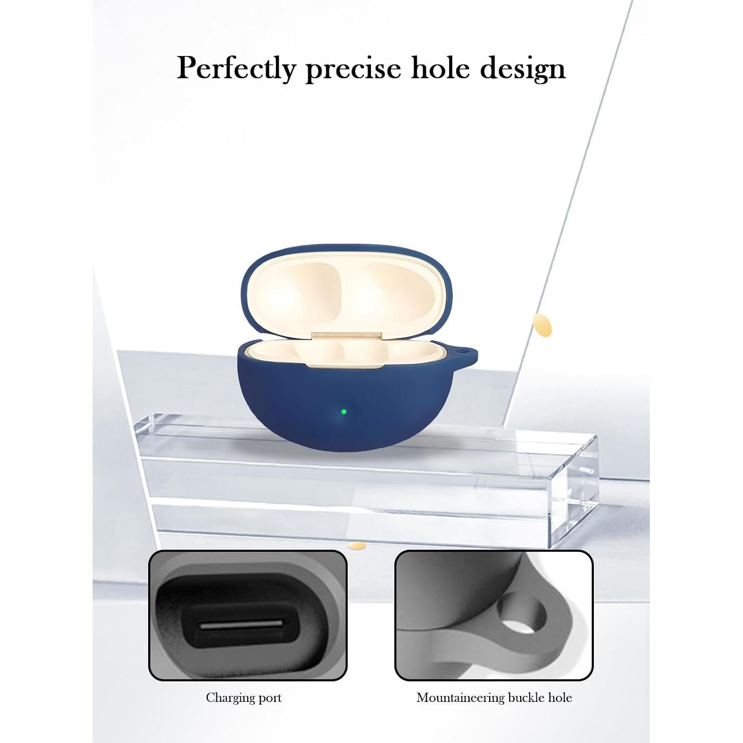 Funda Protectora BOVUGAC para Auriculares QCY Crossky C50 Azul