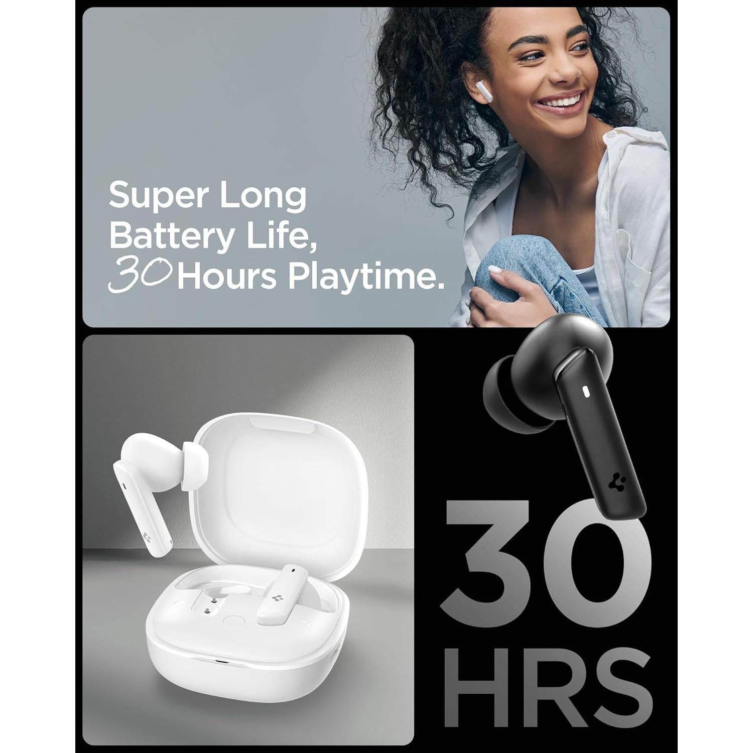 Auriculares Inalámbricos Spigen con Cancelación de Ruido 30H