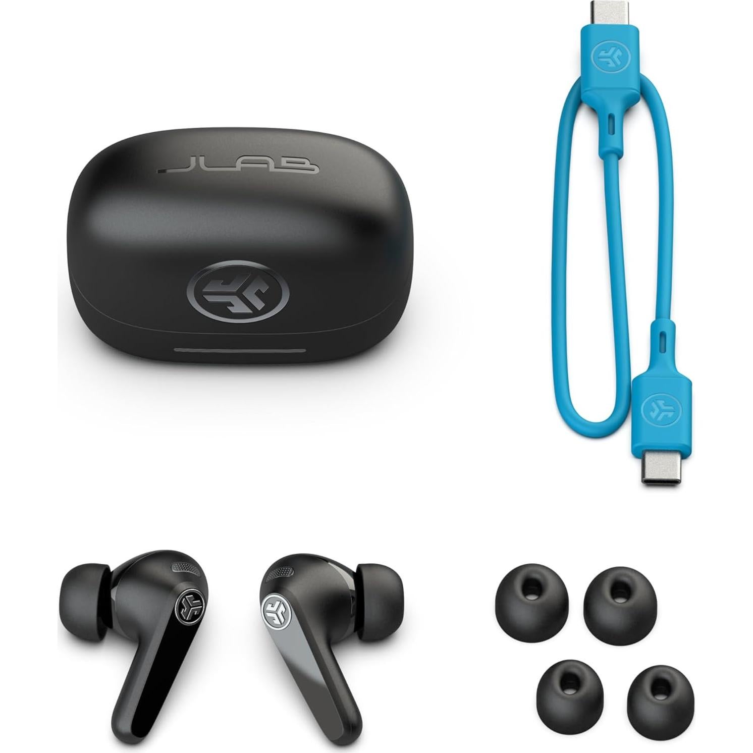 Auriculares Inalámbricos JLab JBuds Pods ANC, 56h Batería, Bluetooth 5.3