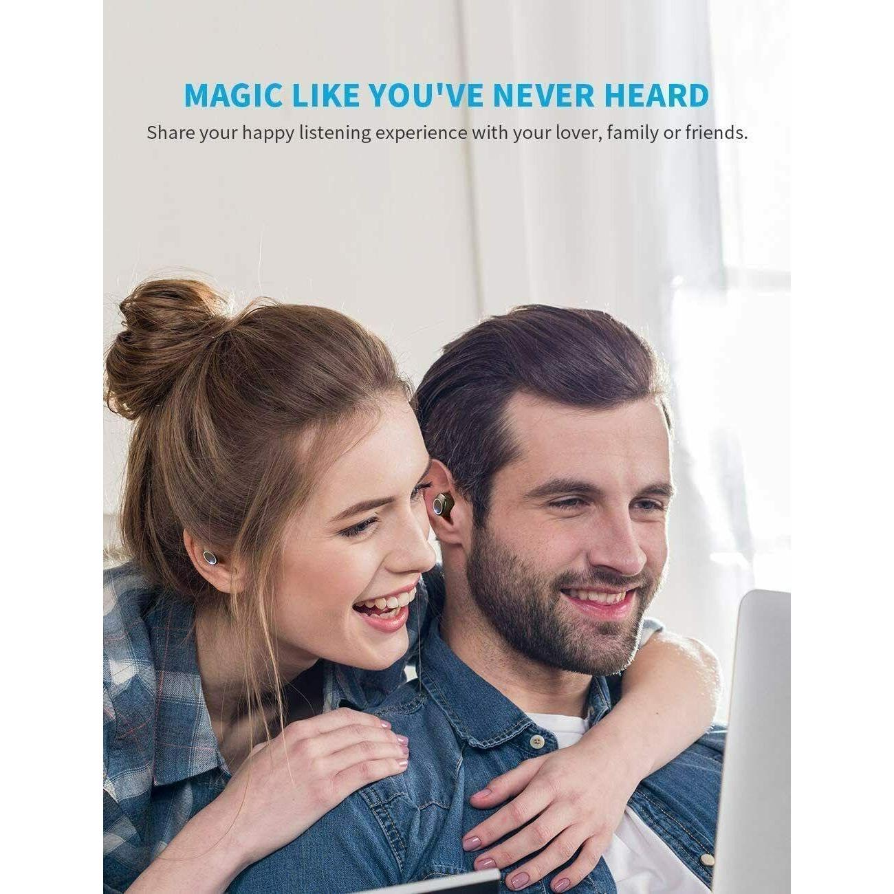 Auriculares TWS Inalámbricos Fonus con Estuche de Carga IPX5