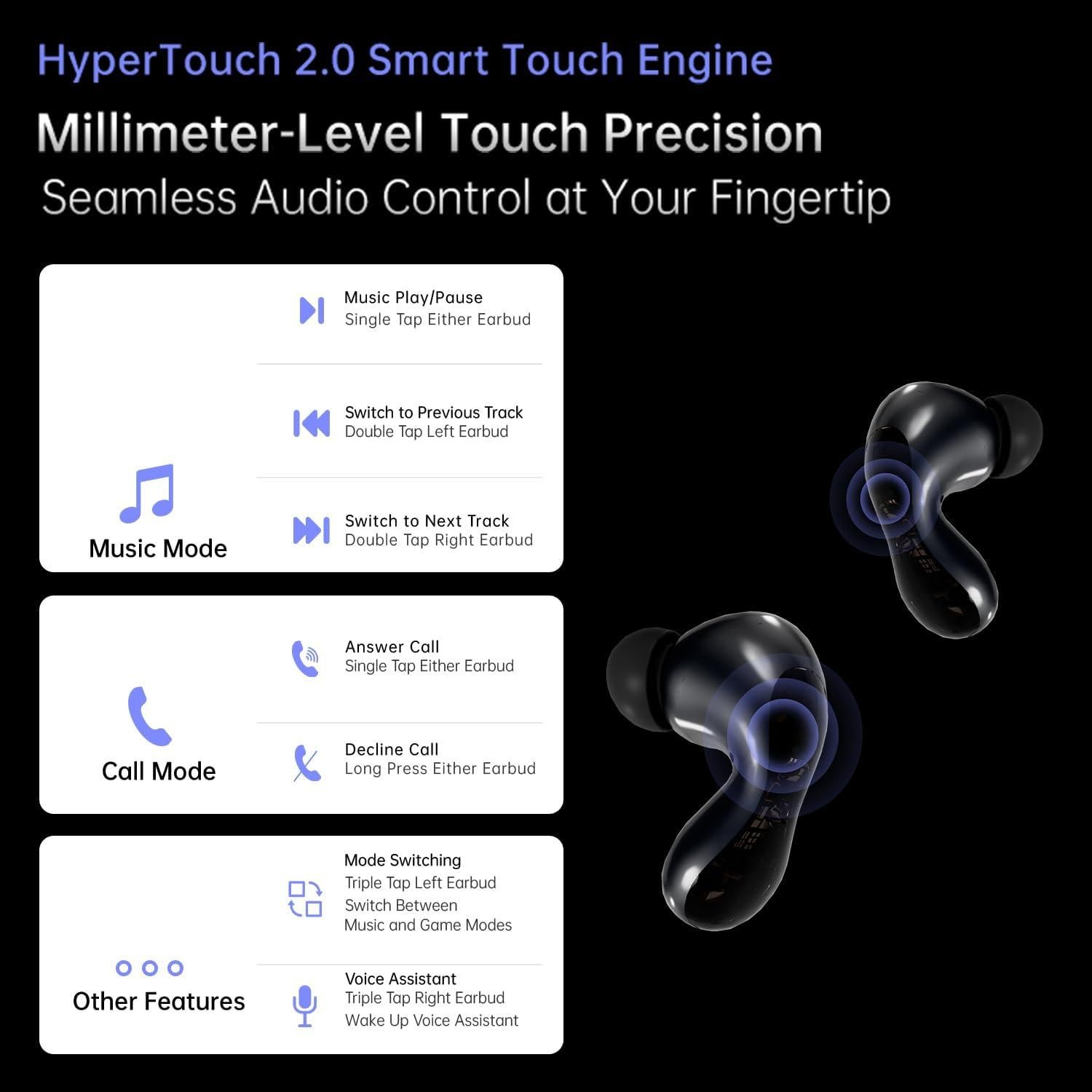 Auriculares Inalámbricos Bluetooth ND Pulsar 36H Control Táctil