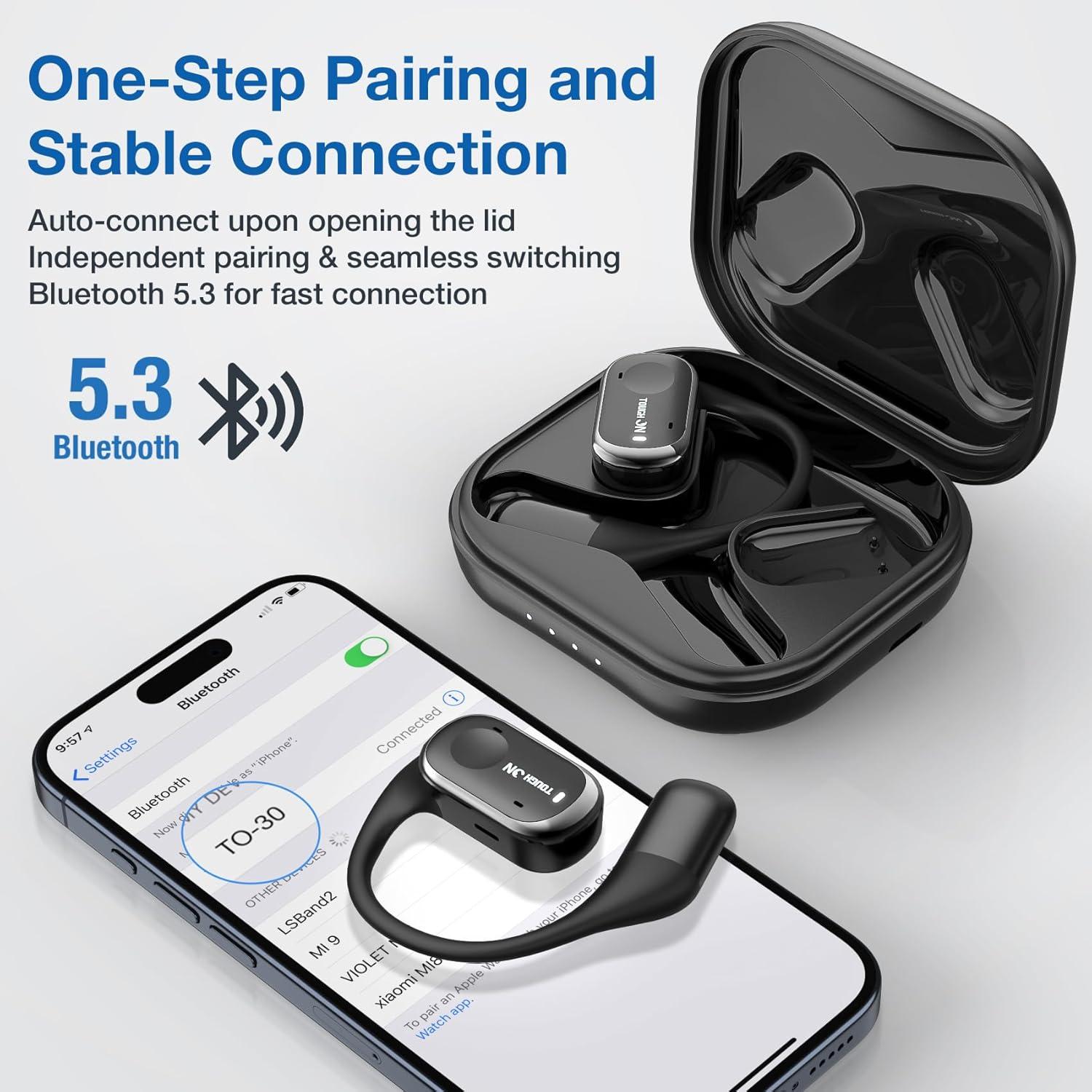 Auriculares Inalámbricos Bluetooth 5.3 Tough On TO-30 con Micrófono