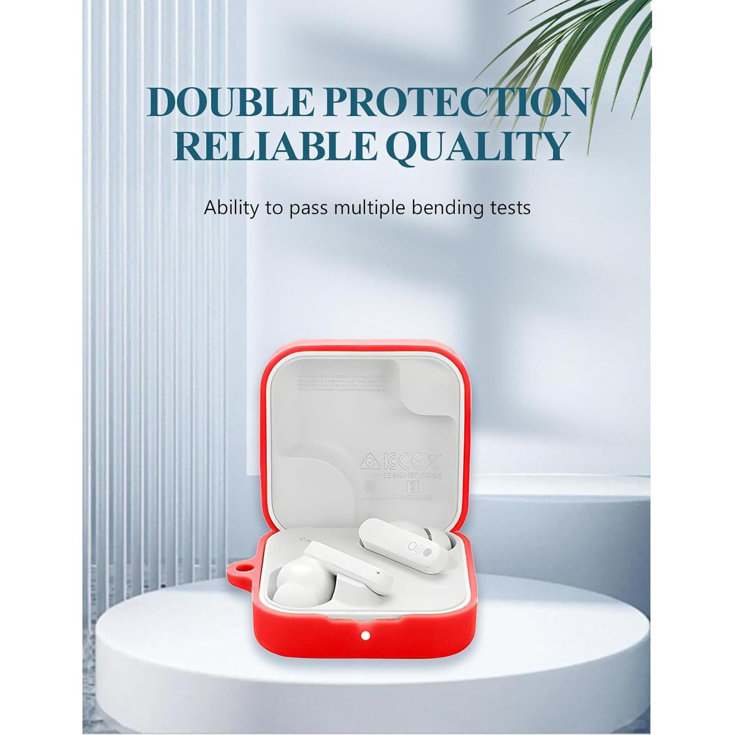 Funda de Silicona WUNIAK para CMF Nothing Buds 2a - Rojo