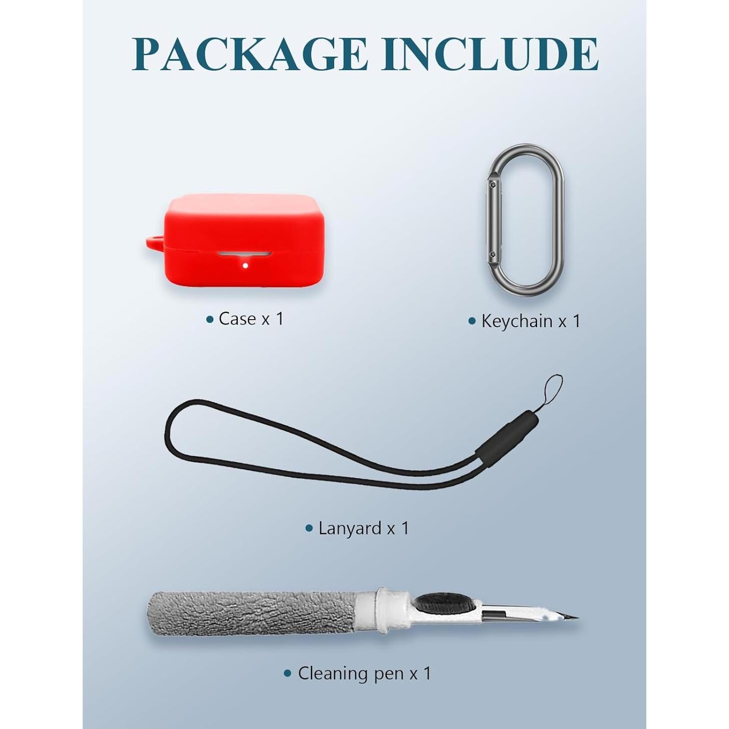 Funda de Silicona WUNIAK para CMF Nothing Buds 2a - Rojo