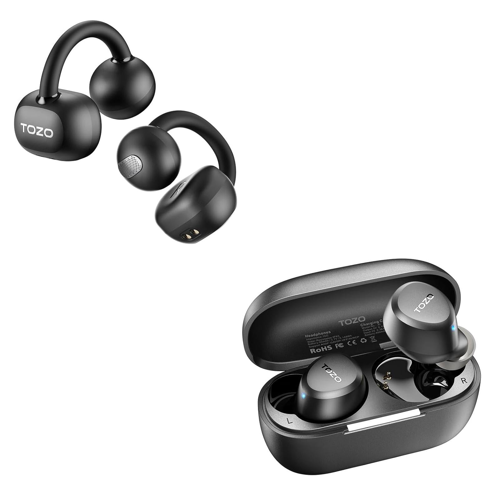 Auriculares Inalámbricos TOZO A1 Bluetooth 5.3 IPX5 Ultra Ligeros