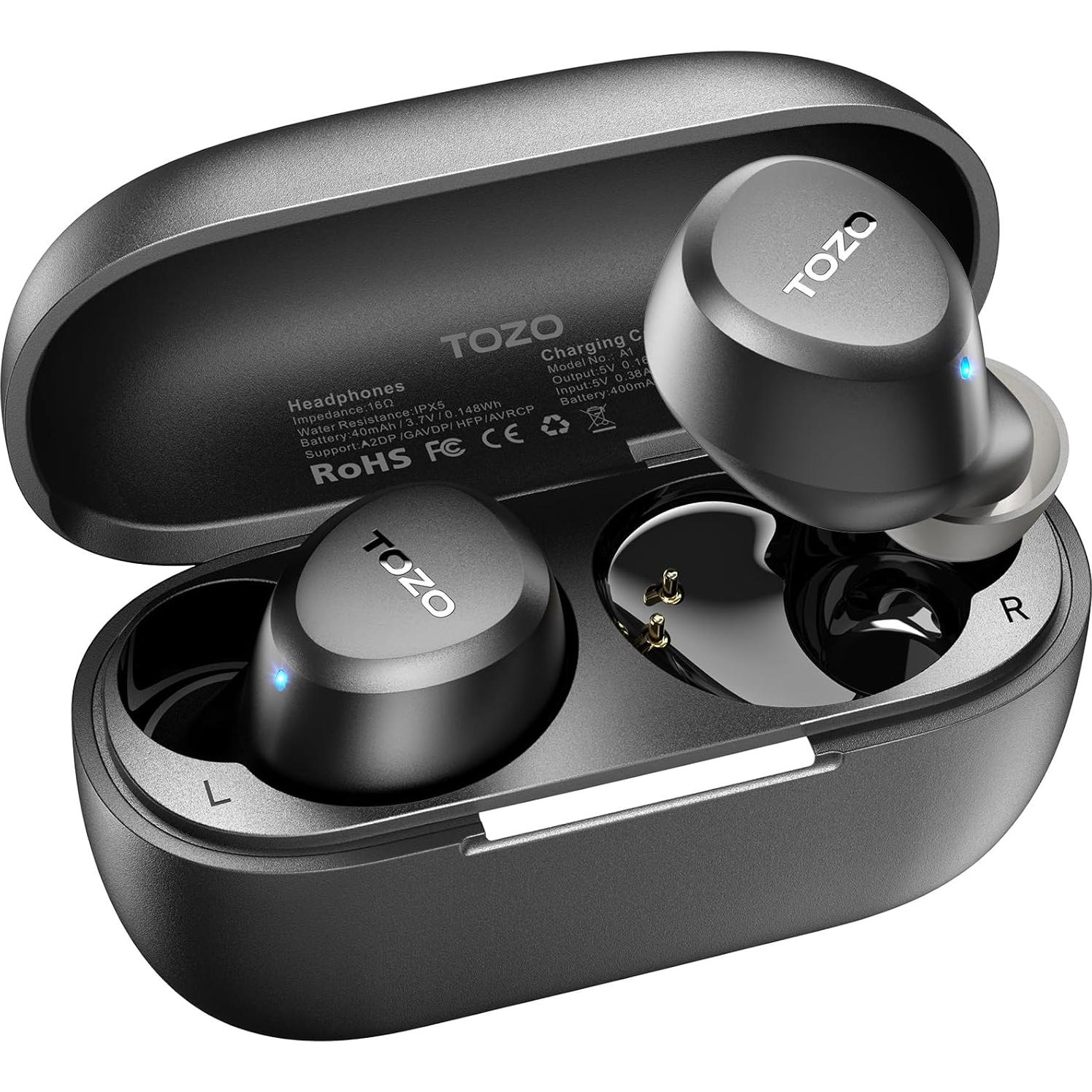 Auriculares Inalámbricos TOZO A1 Bluetooth 5.3 IPX5 Ultra Ligeros