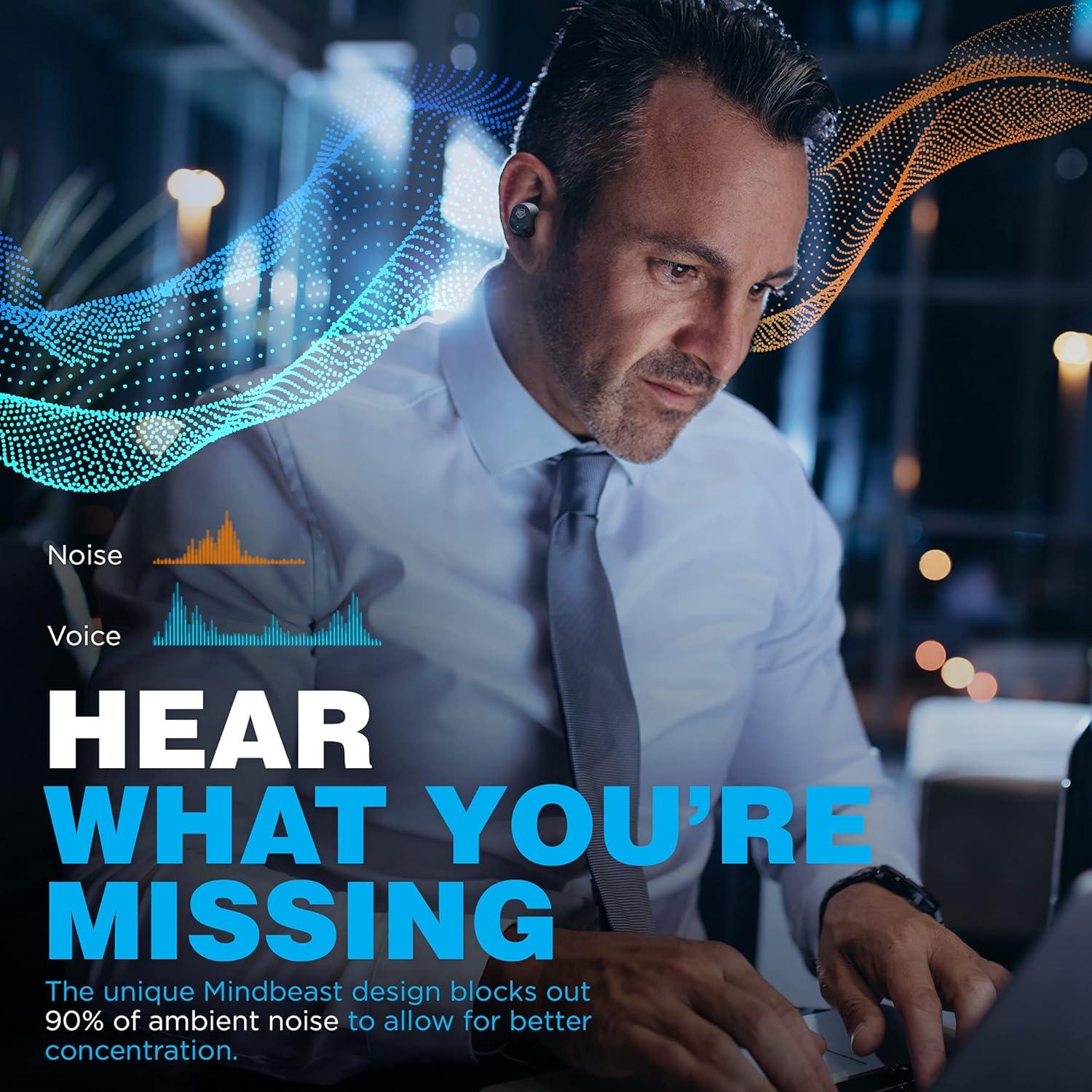 Auriculares Inalámbricos Bluetooth MINDBEAST T98 - Cancelación de Ruido, IPX5, 36h Batería