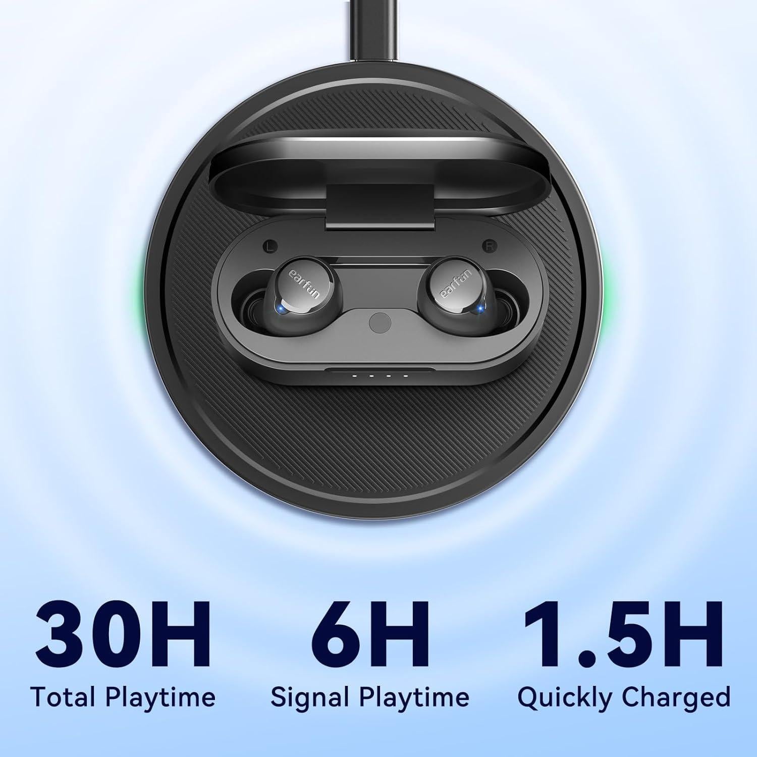 Auriculares Inalámbricos EarFun Free 1S, Bluetooth IPX7, 30H Batería