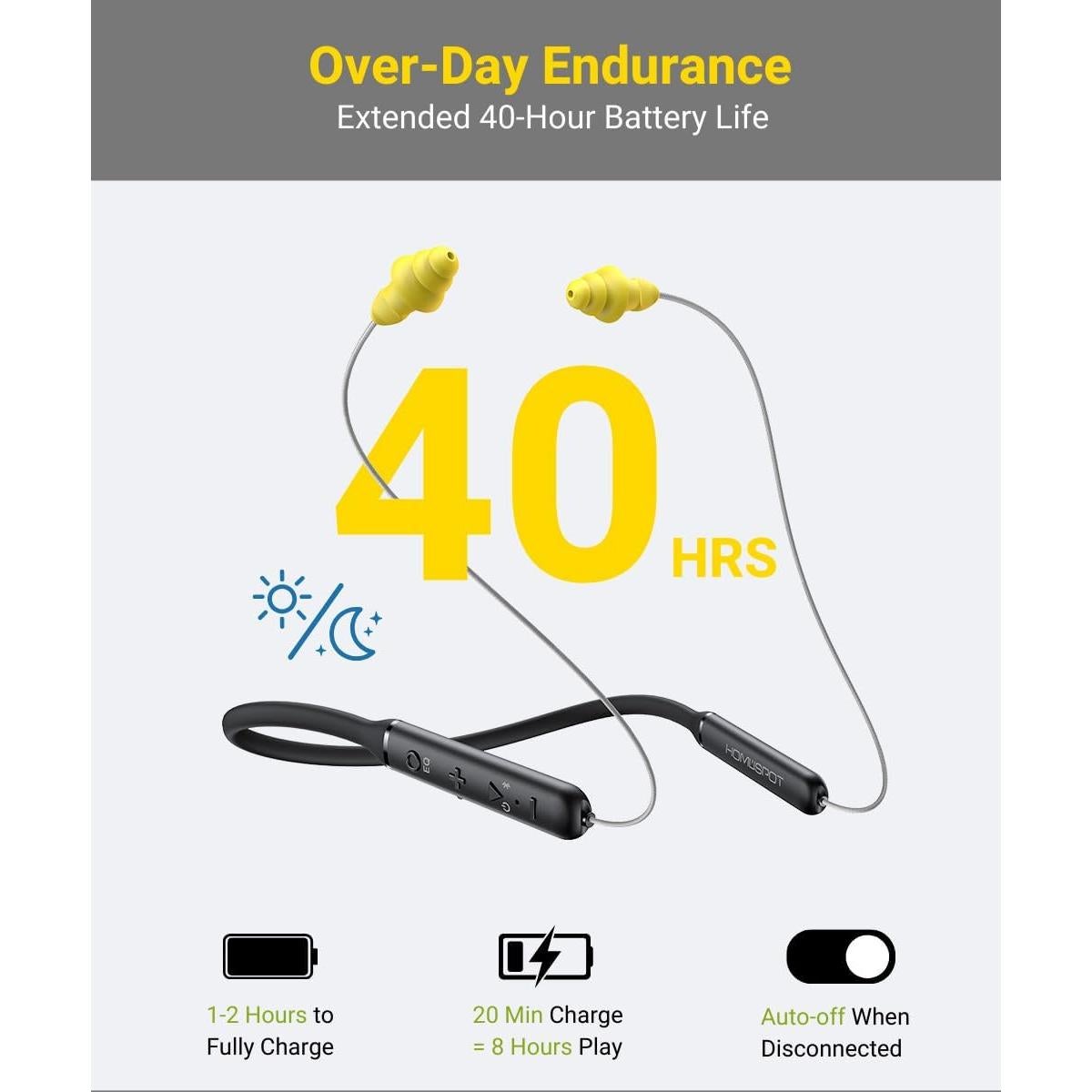 Auriculares Inalámbricos Homespot Neckband con Reducción de Ruido 27dB