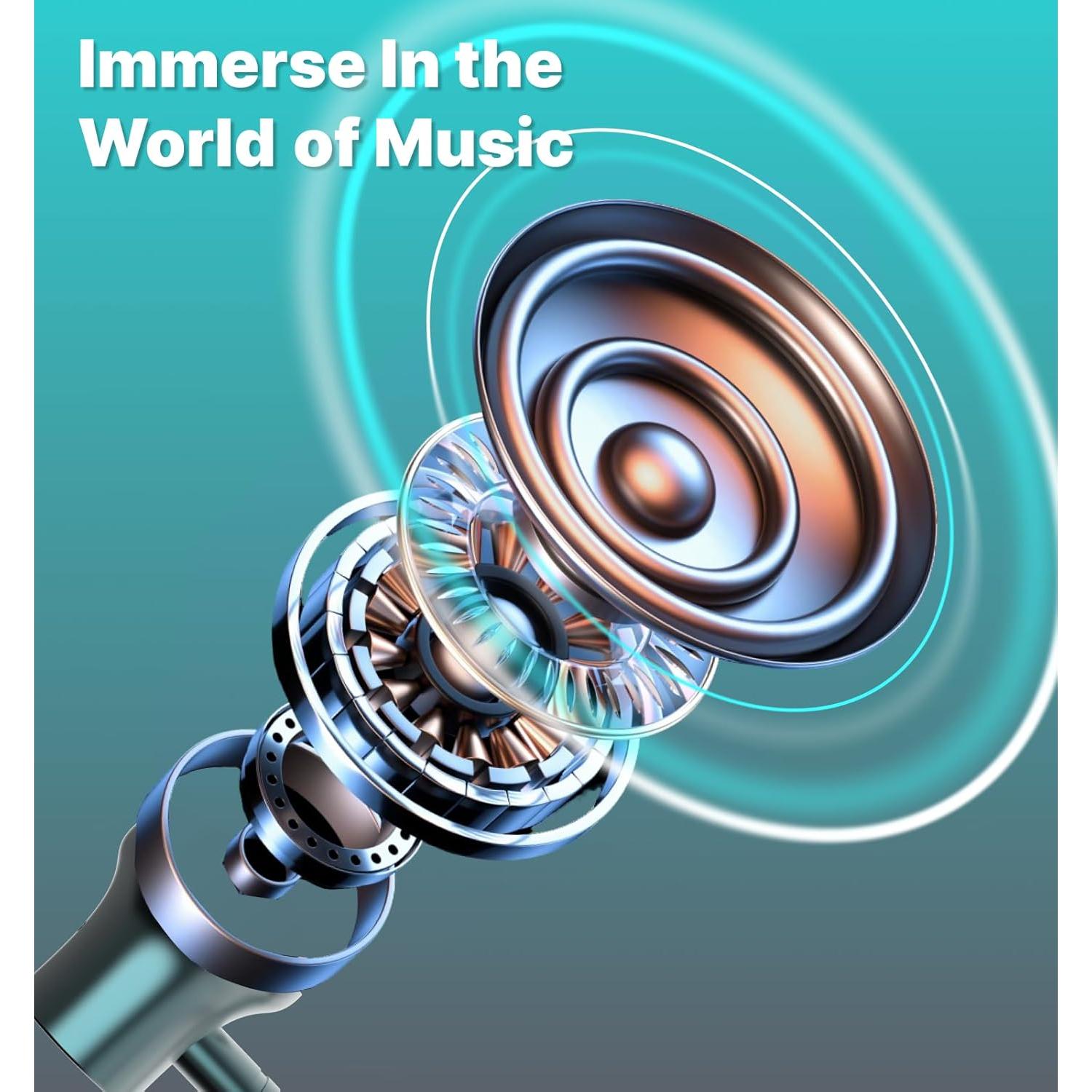 Auriculares Bluetooth Hmusic H08 con Banda de Cuello IPX5