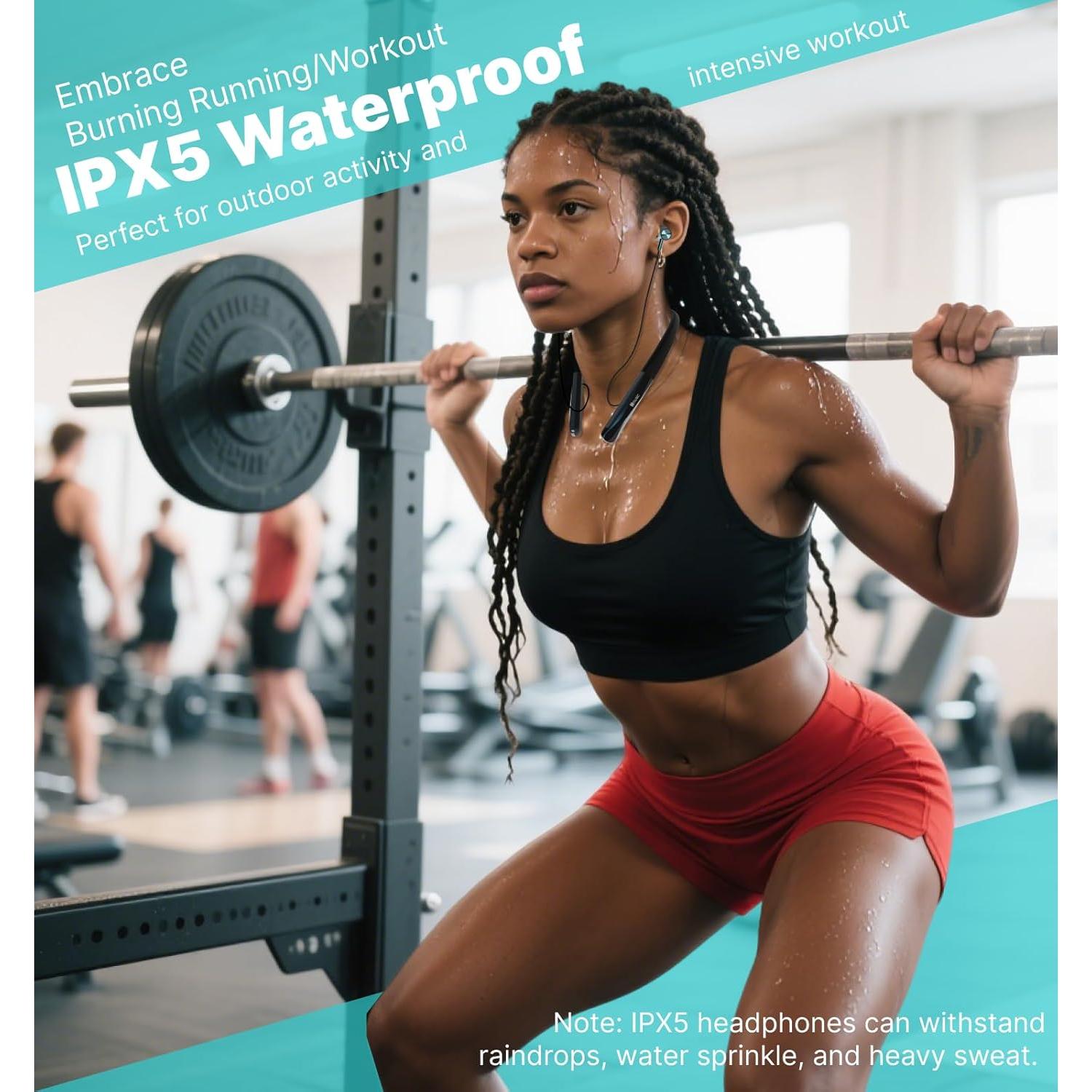 Auriculares Bluetooth Hmusic H08 con Banda de Cuello IPX5