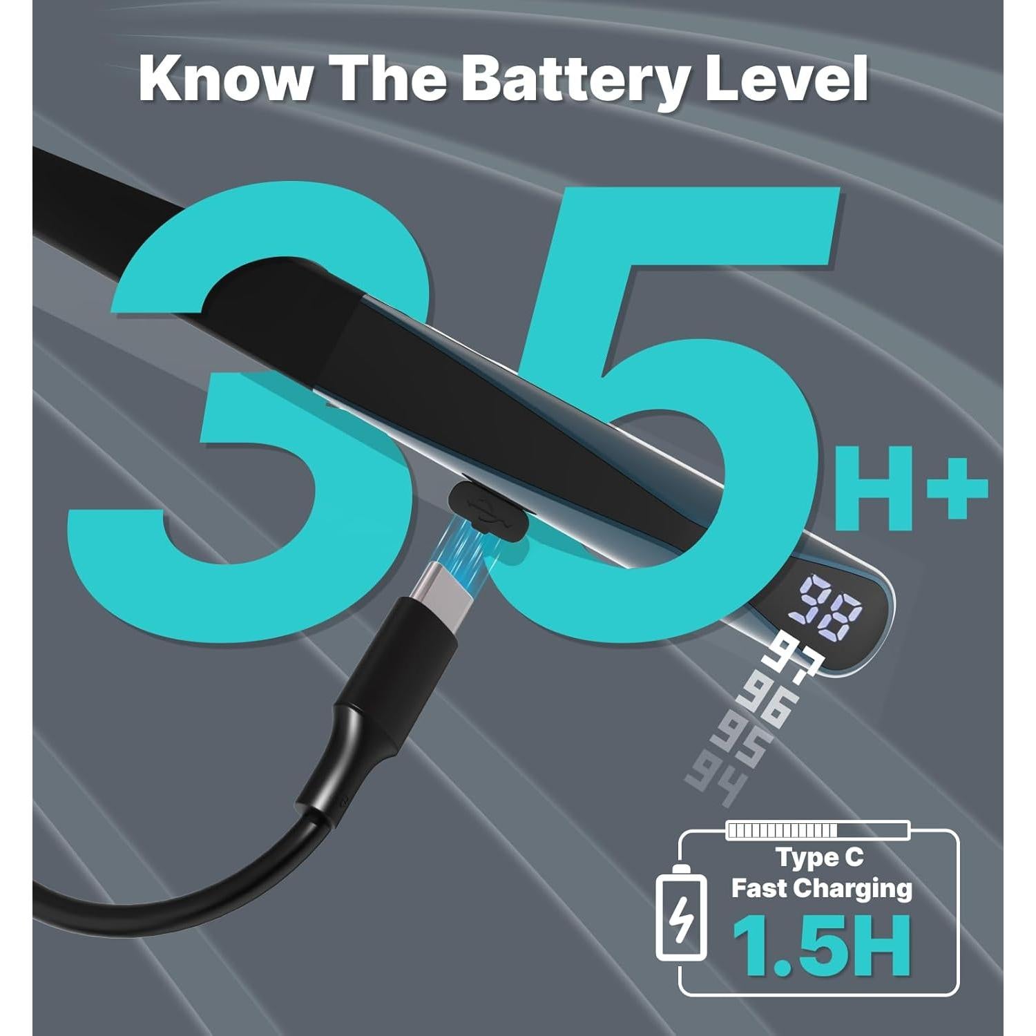 Auriculares Bluetooth Hmusic H08 con Banda de Cuello IPX5