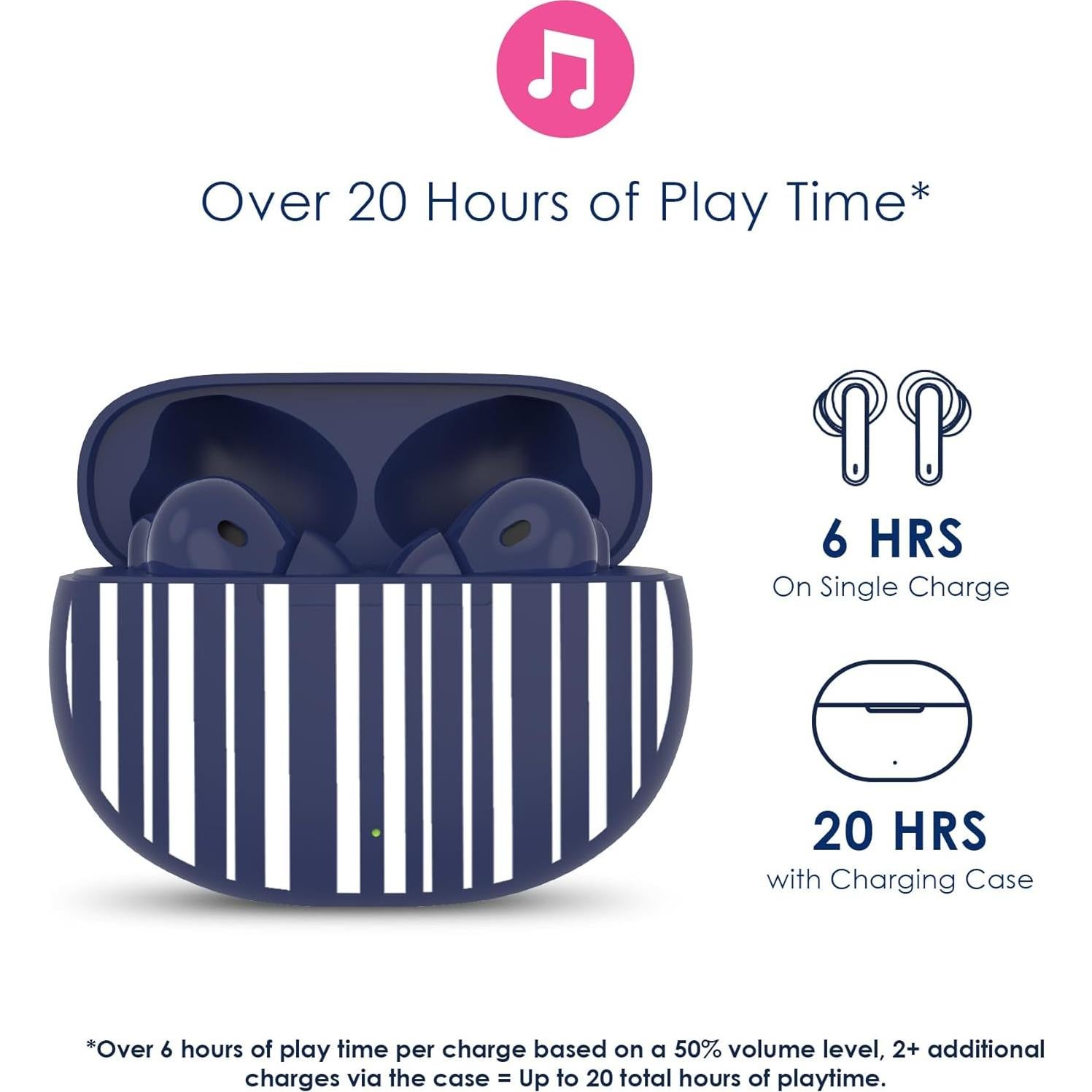 Auriculares Inalámbricos Bluetooth Packed Party Navy Baby IPX5