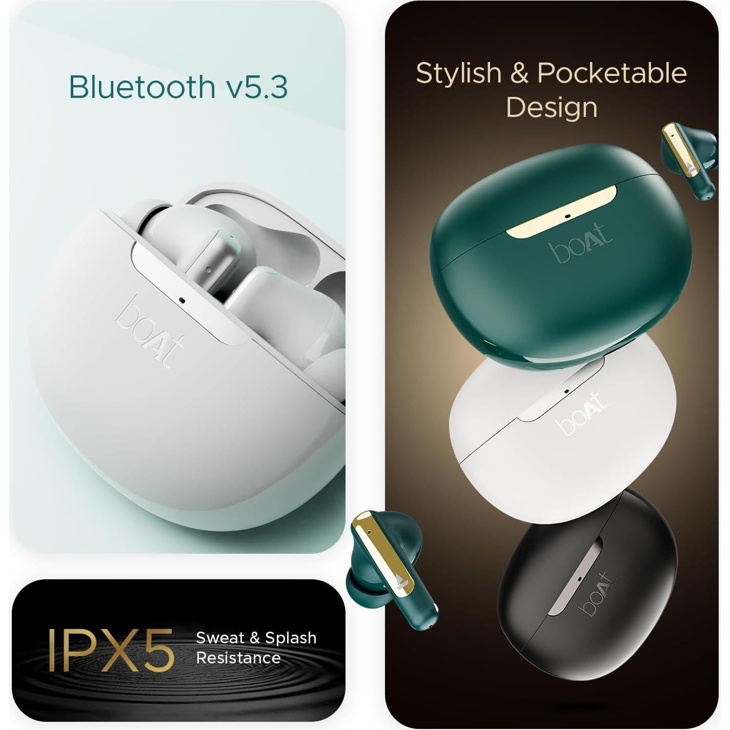 Auriculares Inalámbricos boAt Airdopes 141 ANC - 42h Batería, IPX5