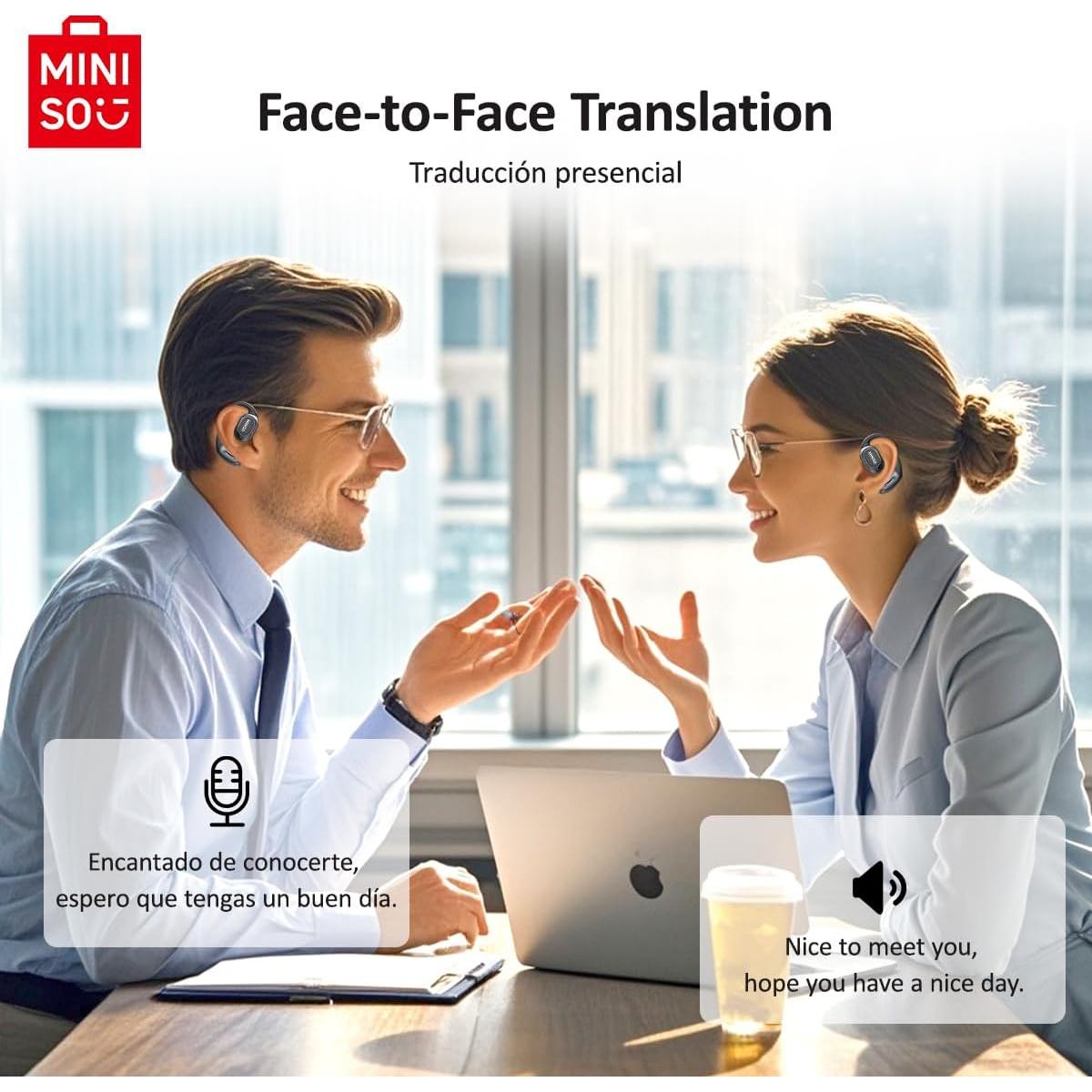 Auriculares Inalámbricos MINISO MS156 AI, Oído Abierto, Bluetooth 5.4