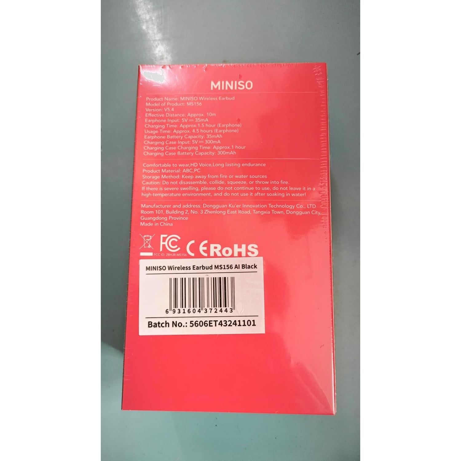 Auriculares Inalámbricos MINISO MS156 AI, Oído Abierto, Bluetooth 5.4