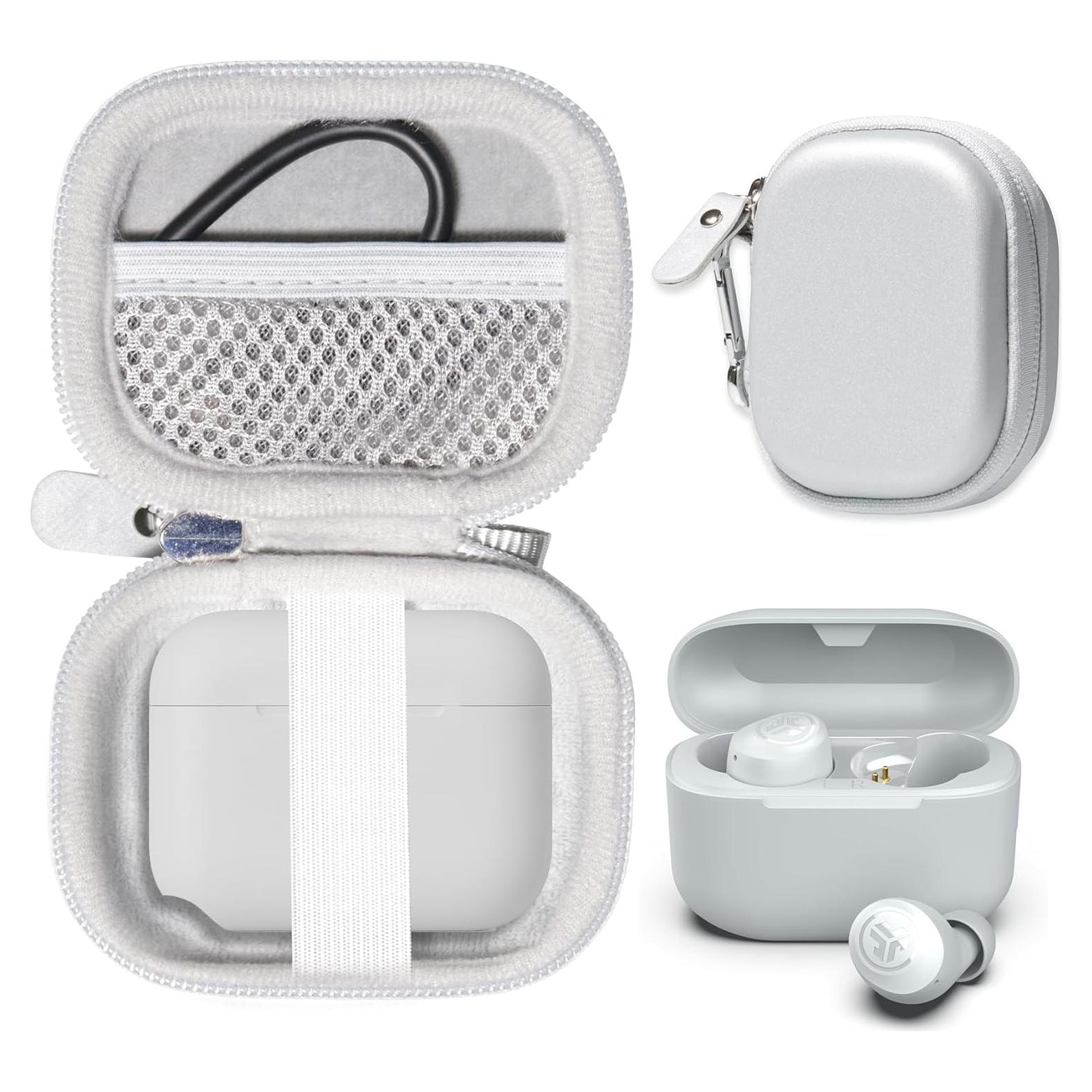 Funda CaseSack para Auriculares JLab Go Pop+, Air y JBuds Mini - Blanco