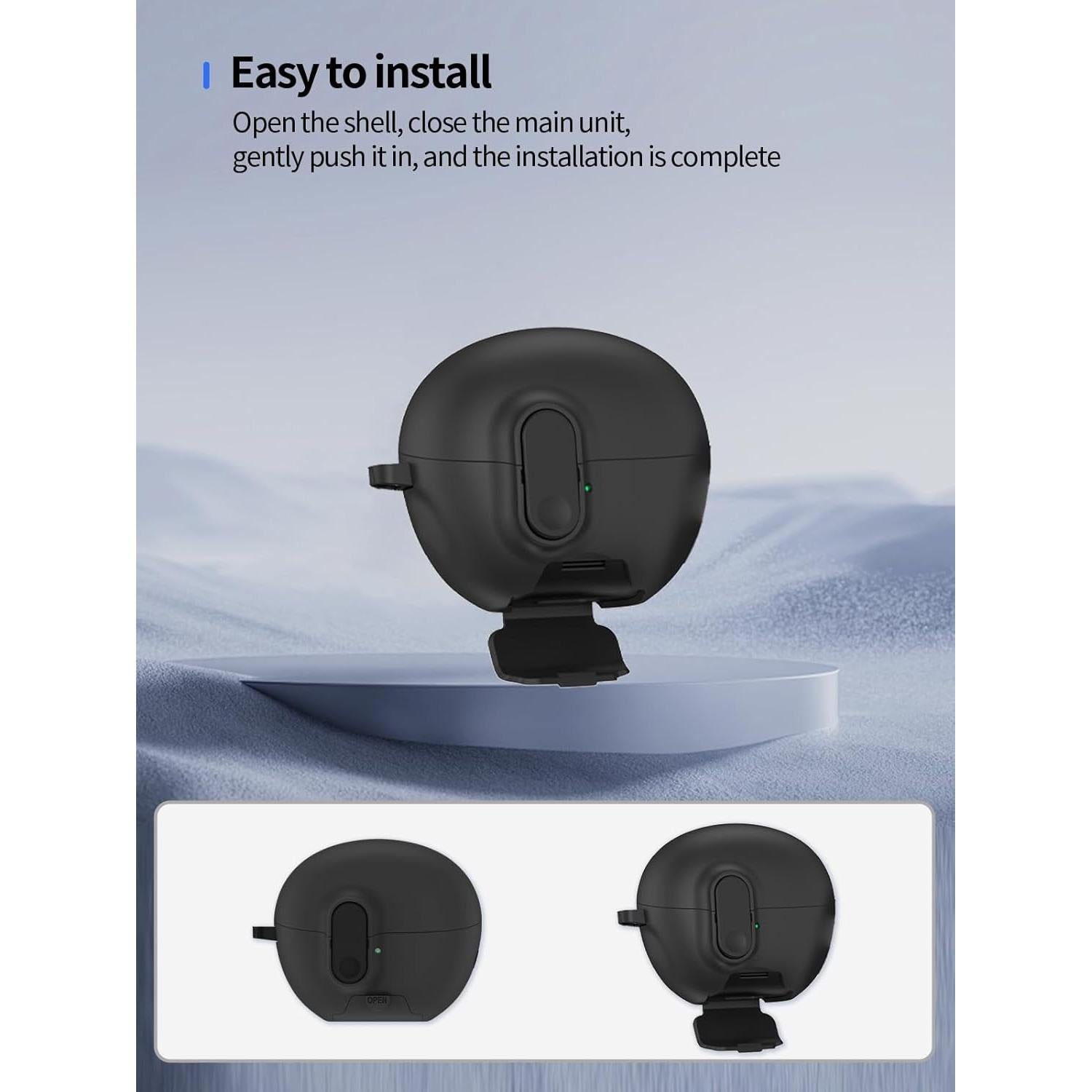 Funda Protectora UYRUREL para Auriculares Huawei FreeClip - Negro