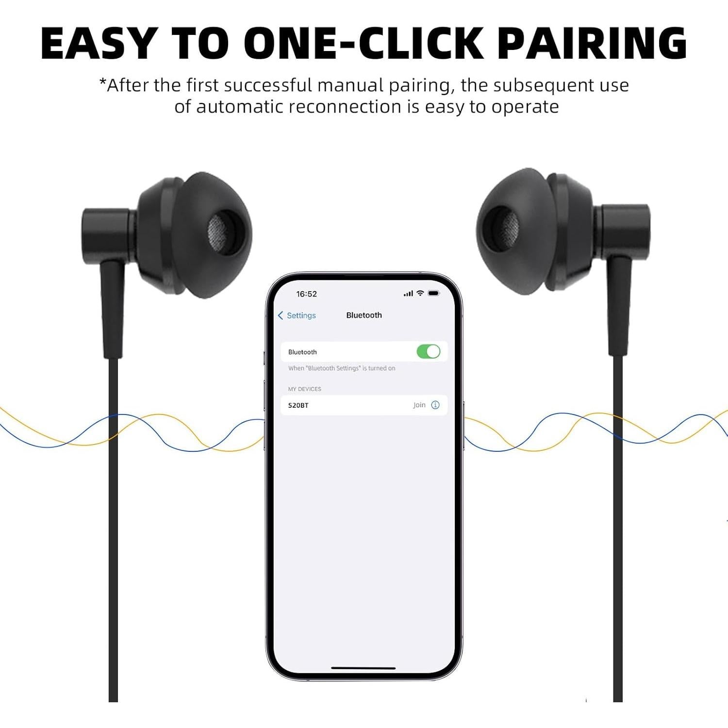 Auriculares Inalambricos SoundMAGIC S20BT Bluetooth 5.0 Negro