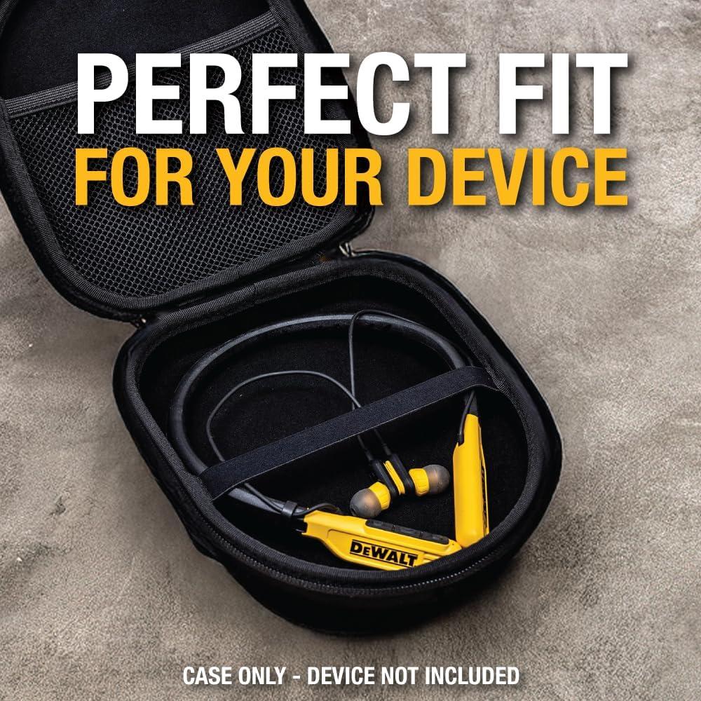 Auriculares Bluetooth DEWALT Edición Negra 2-en-1 + Funda EVA