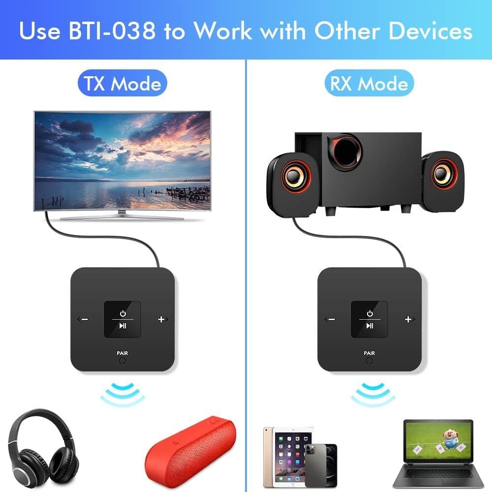 Transmisor Bluetooth Golvery BTWH-038 con Auriculares Z702