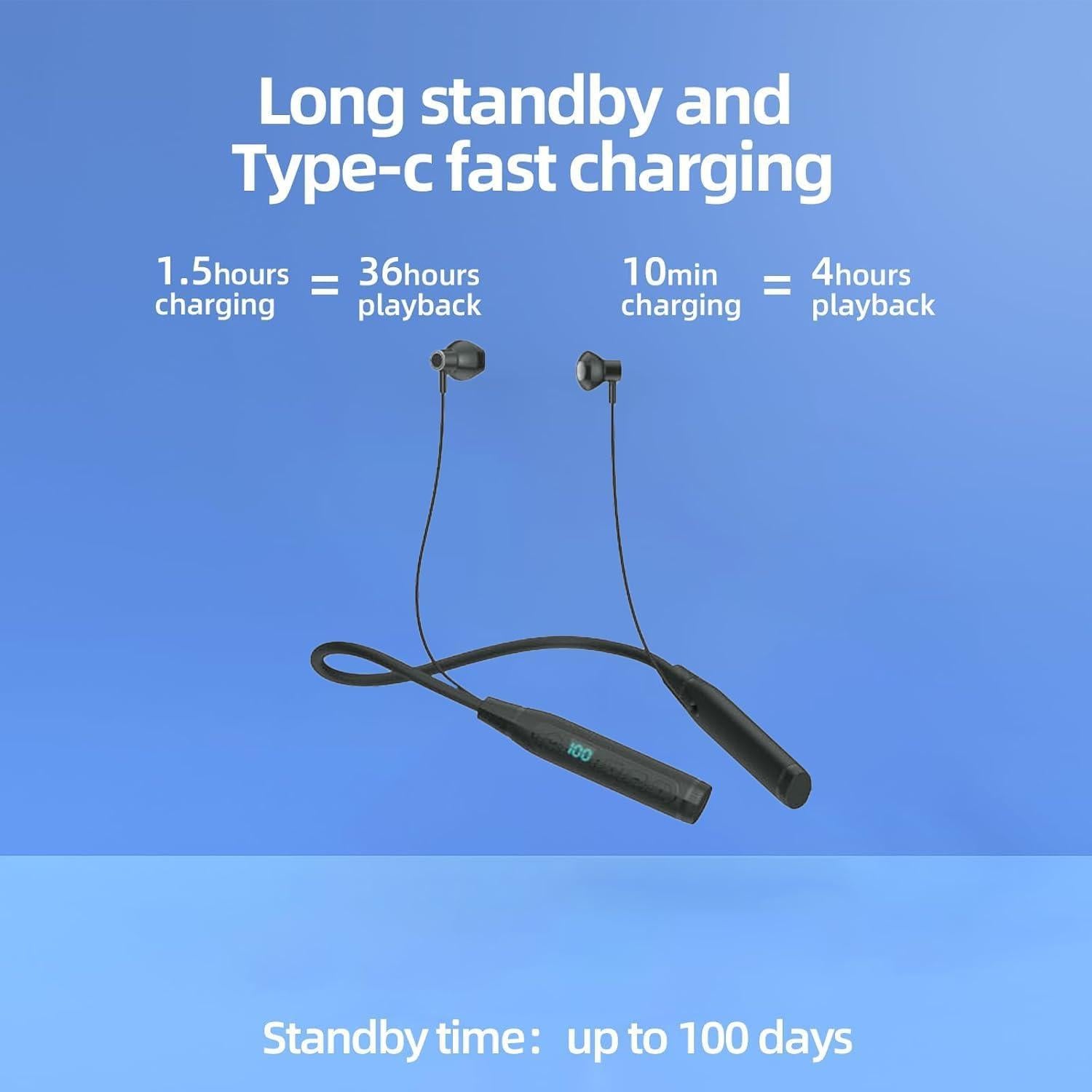 Auriculares Bluetooth 5.3 Perfell N18 Inalámbricos 70H