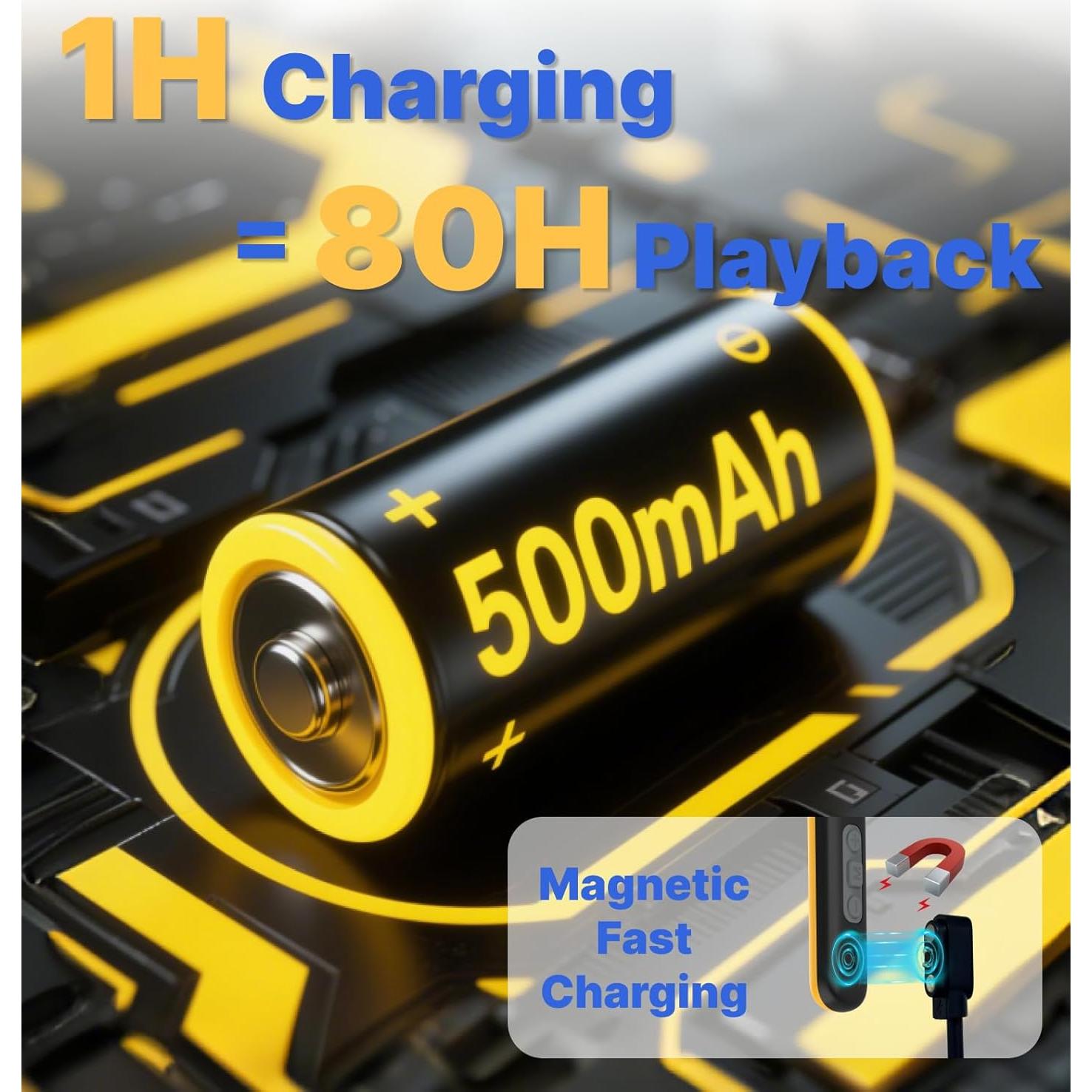 Auriculares de Cuello Hmusic H23 Bluetooth IPX7 80h Batería