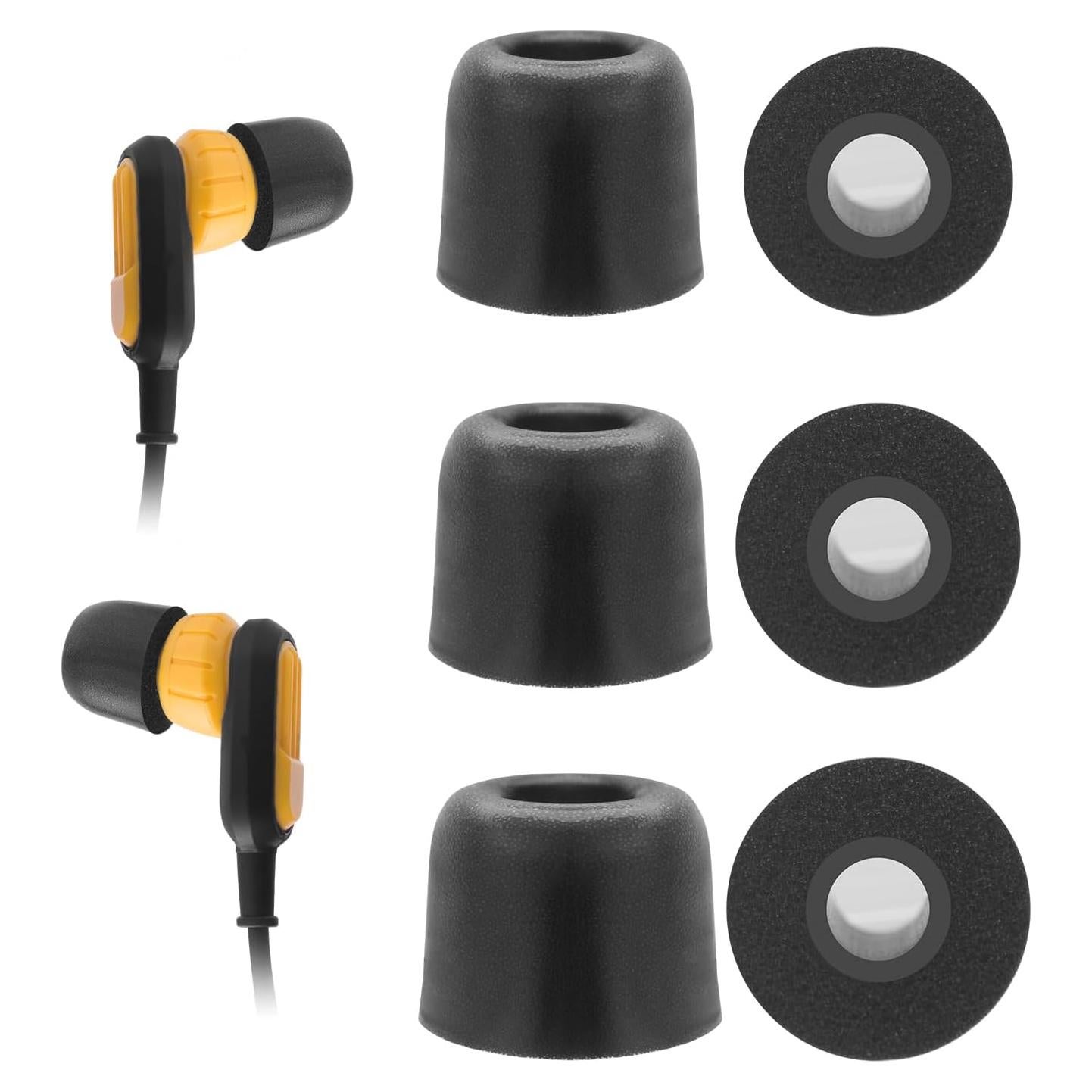 Puntas de Espuma de Memoria Klowcok para Auriculares DEWALT - 3 Pares S/M/L