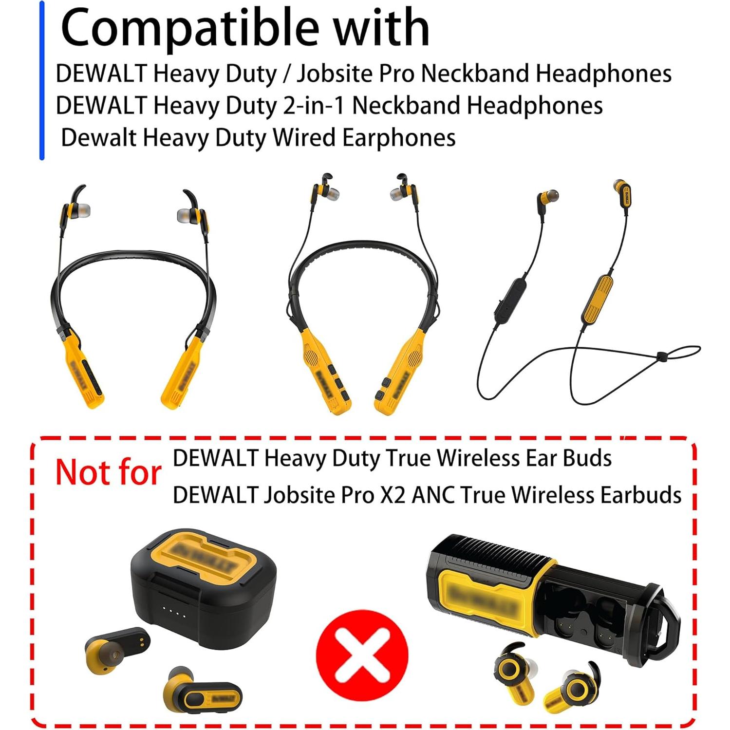 Consejos de espuma para auriculares Dewalt S/M/L - 3 pares