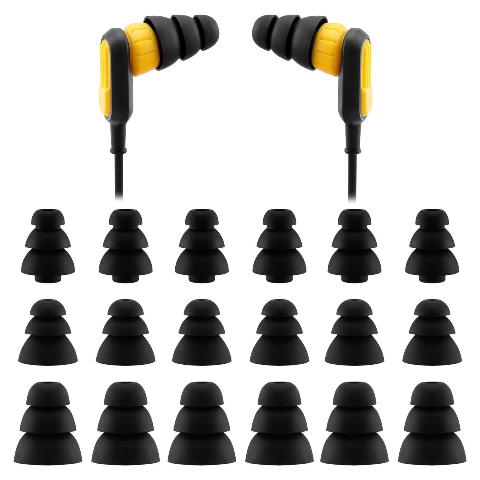 Puntas de oído silicona Dewalt S/M/L 9 pares para auriculares