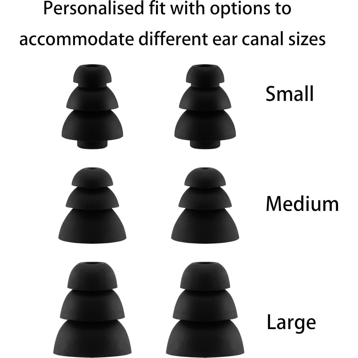 Puntas de oído silicona Dewalt S/M/L 9 pares para auriculares