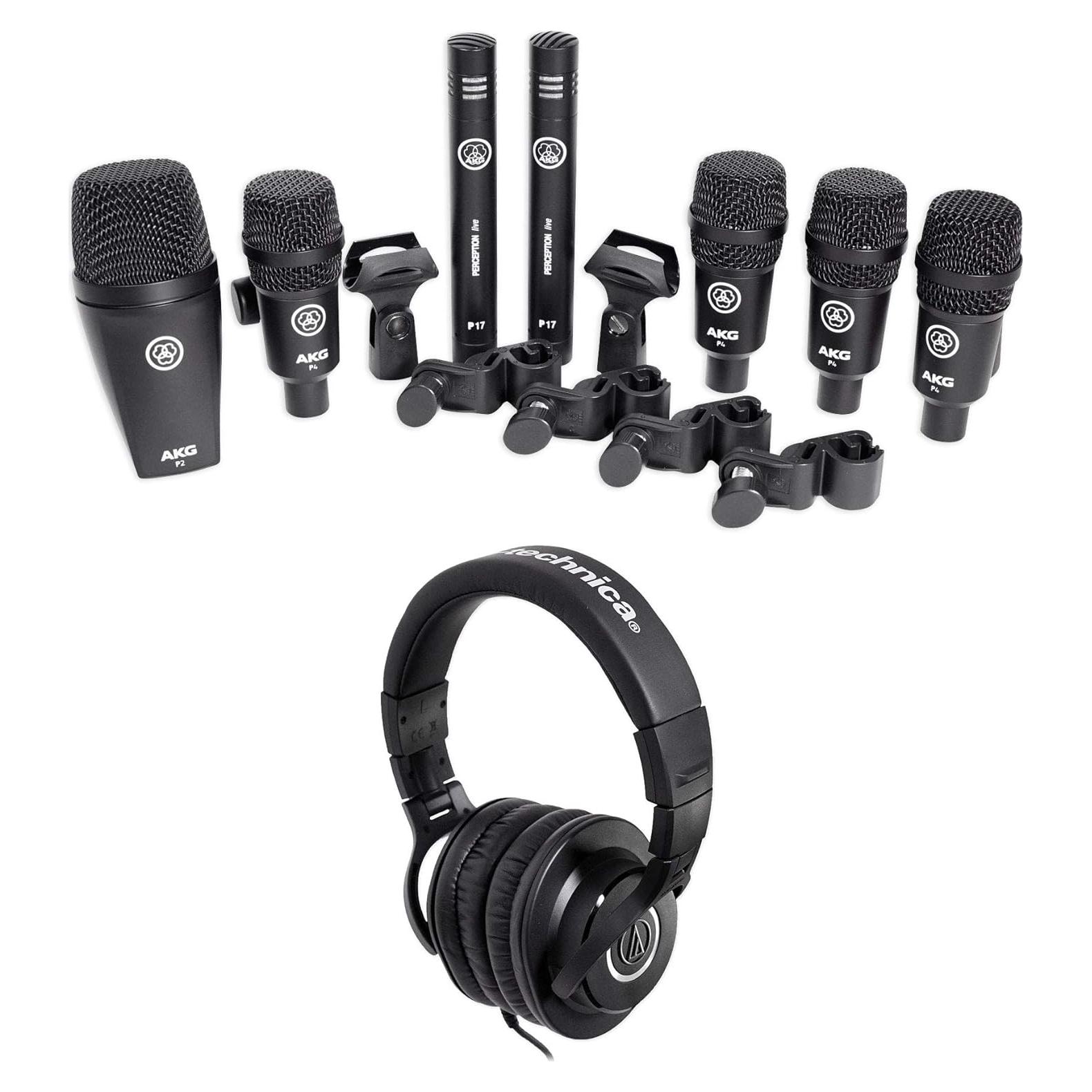 Kit de micrófonos para batería AKG Session I + Auriculares ATH-M40x