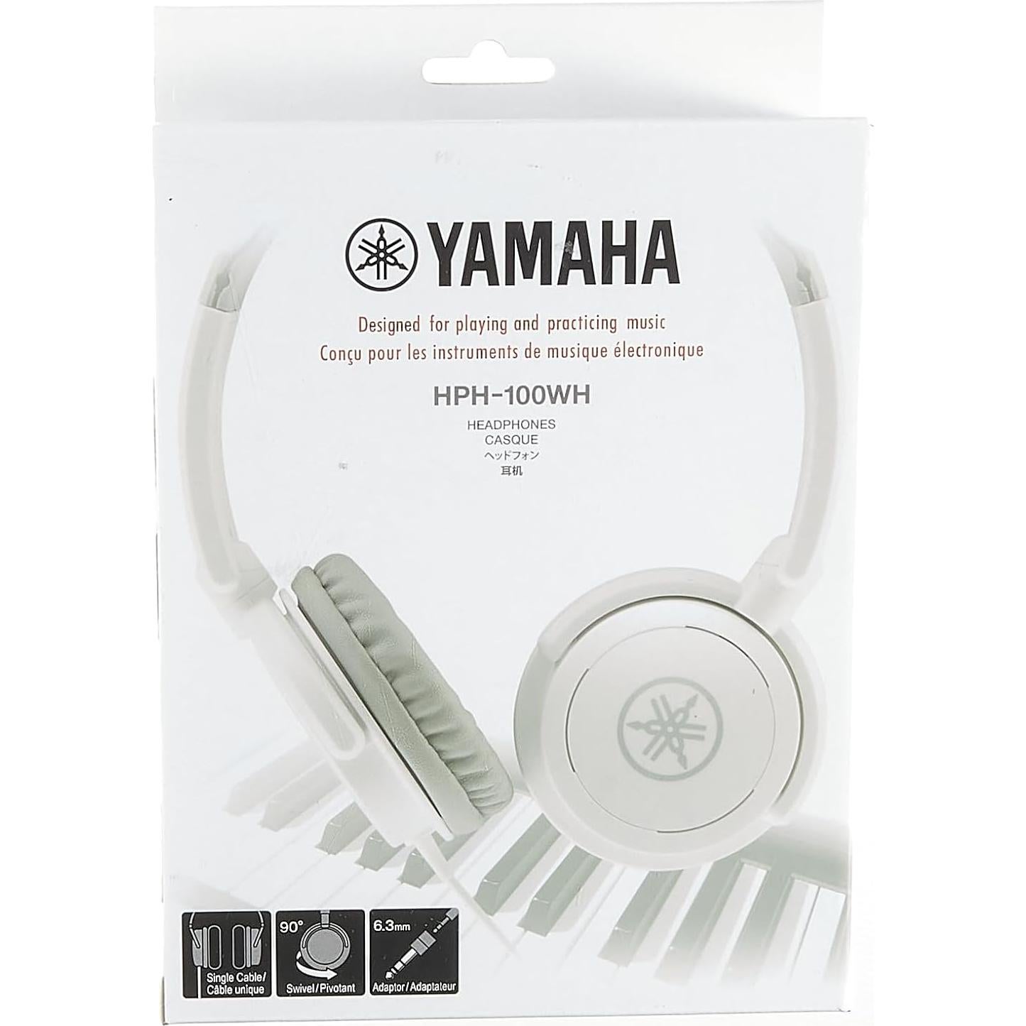 Auriculares Yamaha HPH-100WH Blancos - Cerrados Sobre la Oreja