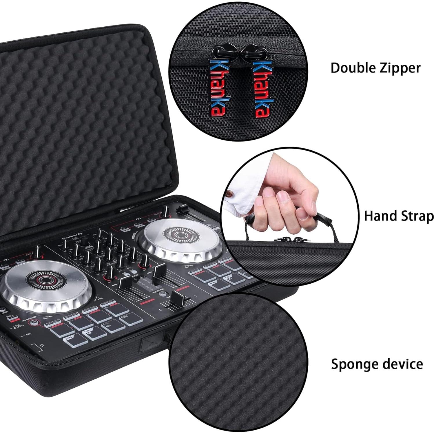 Funda Dura Khanka para Controlador DJ Pioneer DDJ-FLX4 y Auriculares