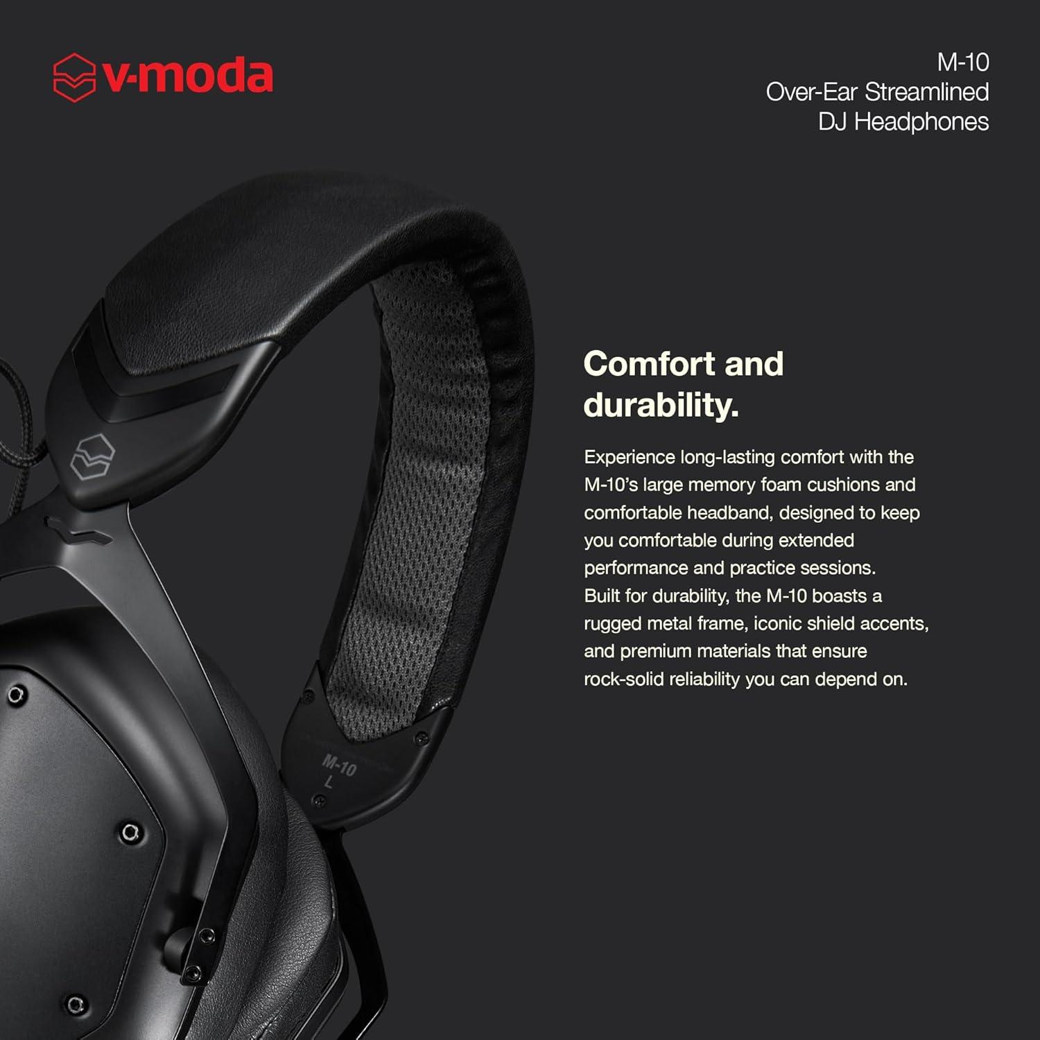 Auriculares DJ V-Moda M-10 Diadema Negro Graves Profundos
