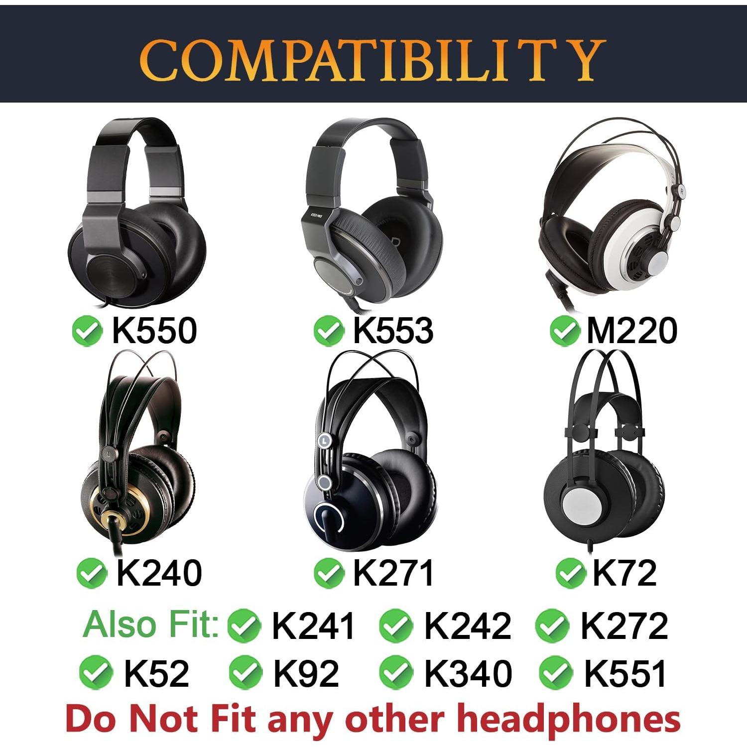 Almohadillas de Reemplazo SOULWIT para Auriculares AKG K52 K72 K92