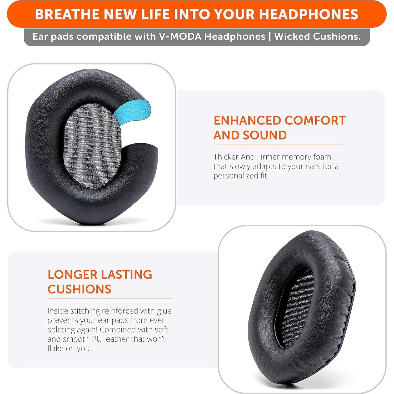 Almohadillas de Reemplazo Wicked Cushions para Auriculares Vmoda M100