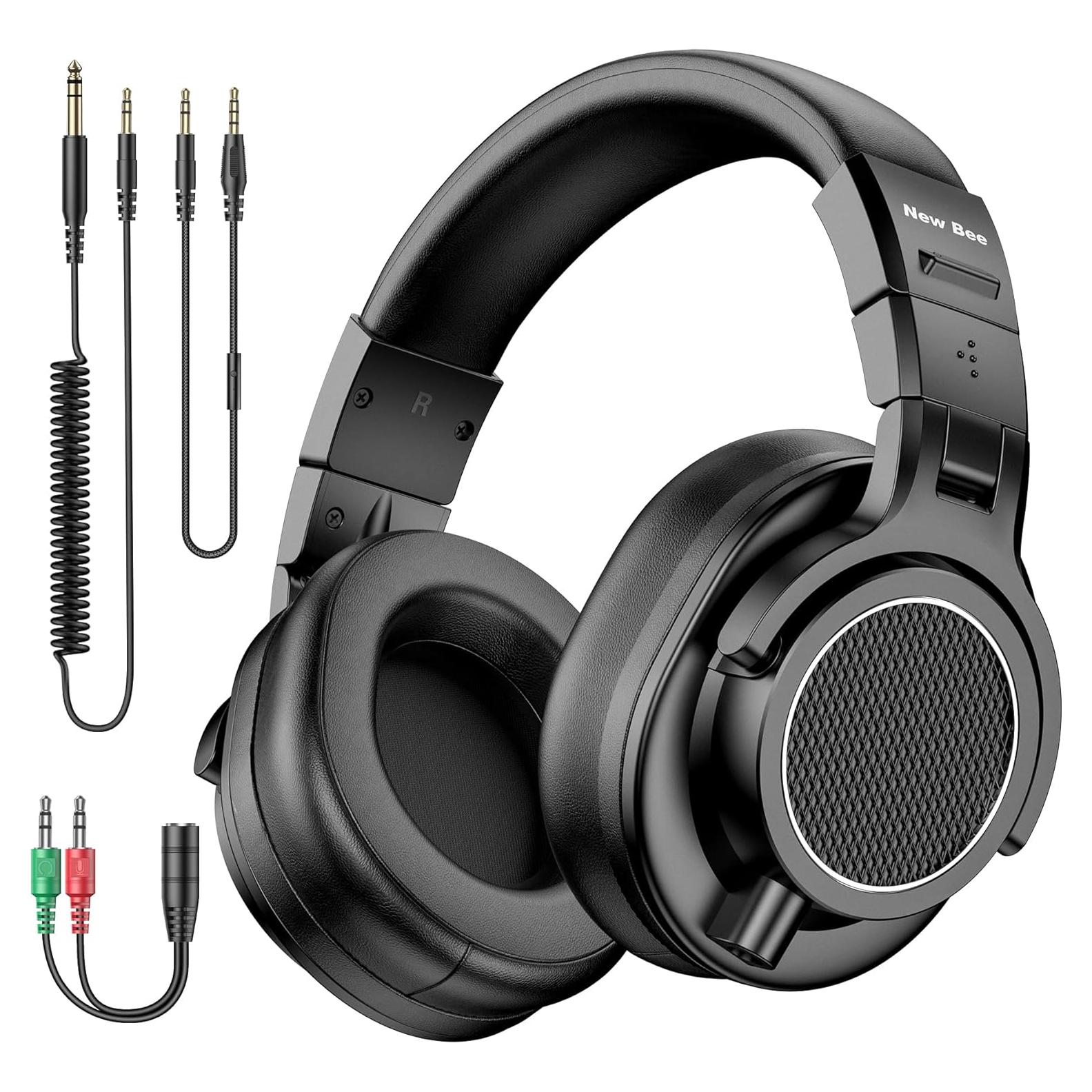 Auriculares New Bee DH81 DJ 50mm con Conectores 3.5mm y 6.35mm