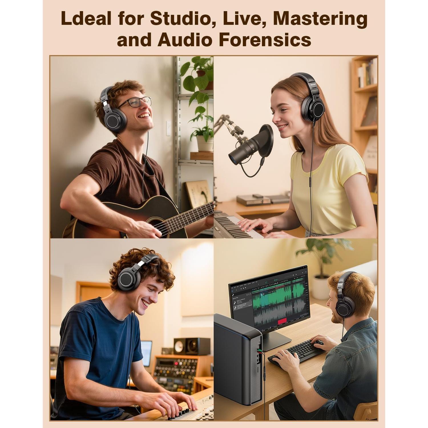 Auriculares New Bee DH81 DJ 50mm con Conectores 3.5mm y 6.35mm