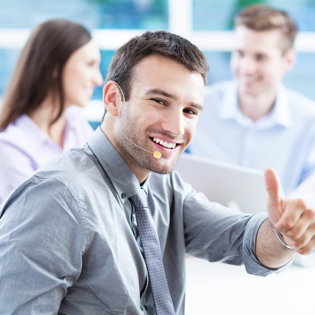 Micrófono de Auriculares Inalámbrico Haoin HA-1810A 1.2m Beige