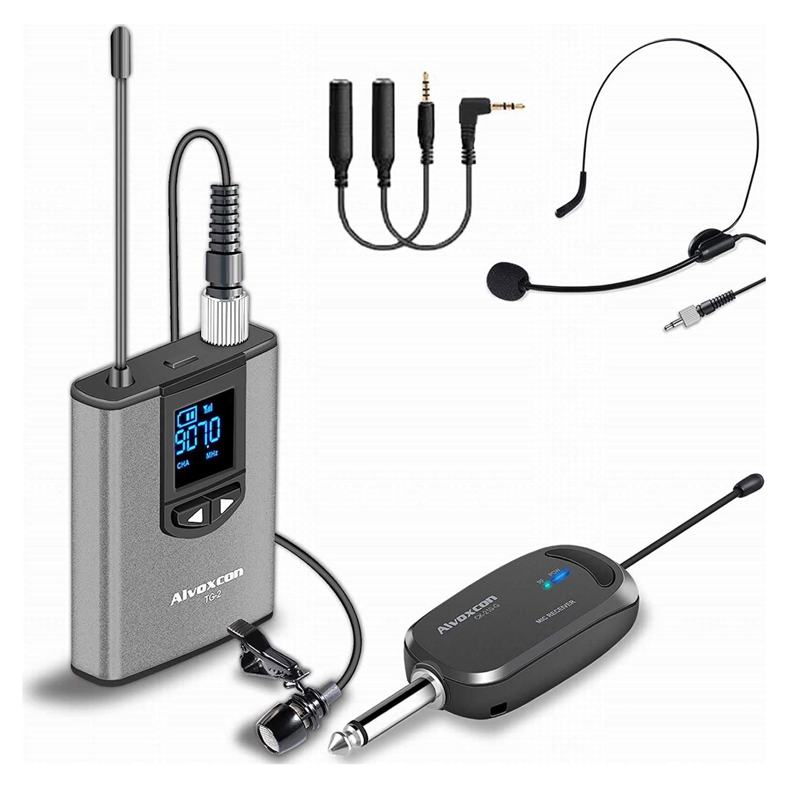 Micrófono Lavalier Inalámbrico Alvoxcon TG210G-SP, 12.19 m