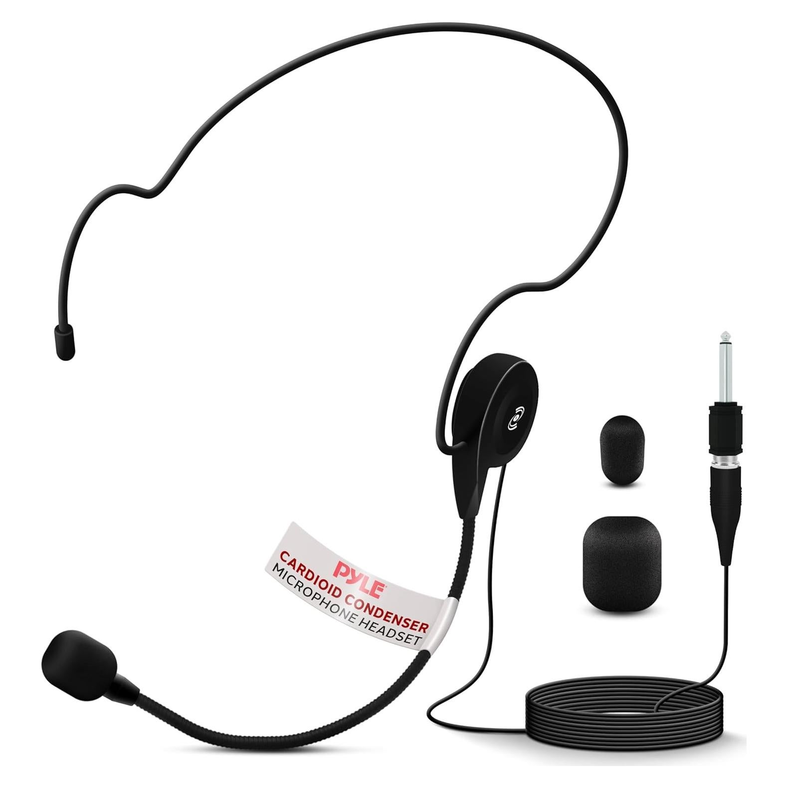 Micrófono de Auricular Pyle Pro PLM31 Cardioide 1.2m Negro