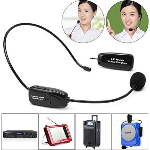 Micrófono Inalámbrico 2.4G EASJOY Auricular y Mano Recargable