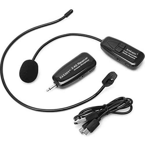 Micrófono Inalámbrico 2.4G EASJOY Auricular y Mano Recargable