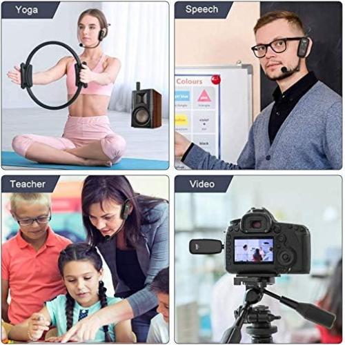 Micrófono Inalámbrico 2.4G EASJOY Auricular y Mano Recargable