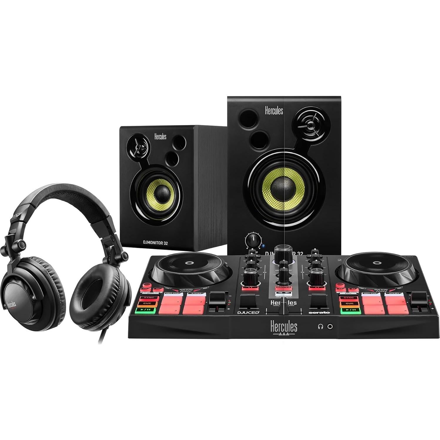 Kit de Aprendizaje DJ Hercules Inpulse 200 MK2 con Auriculares y Altavoces