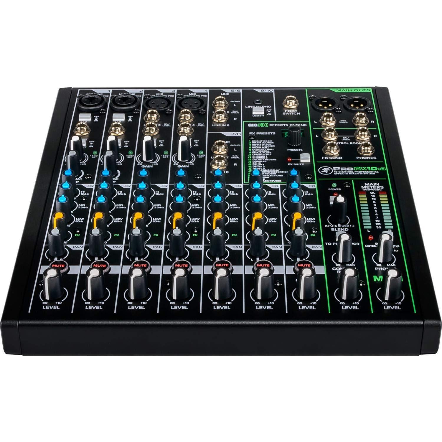 Mackie ProFX10v3 Mezclador Analógico 10 Canales USB con FX