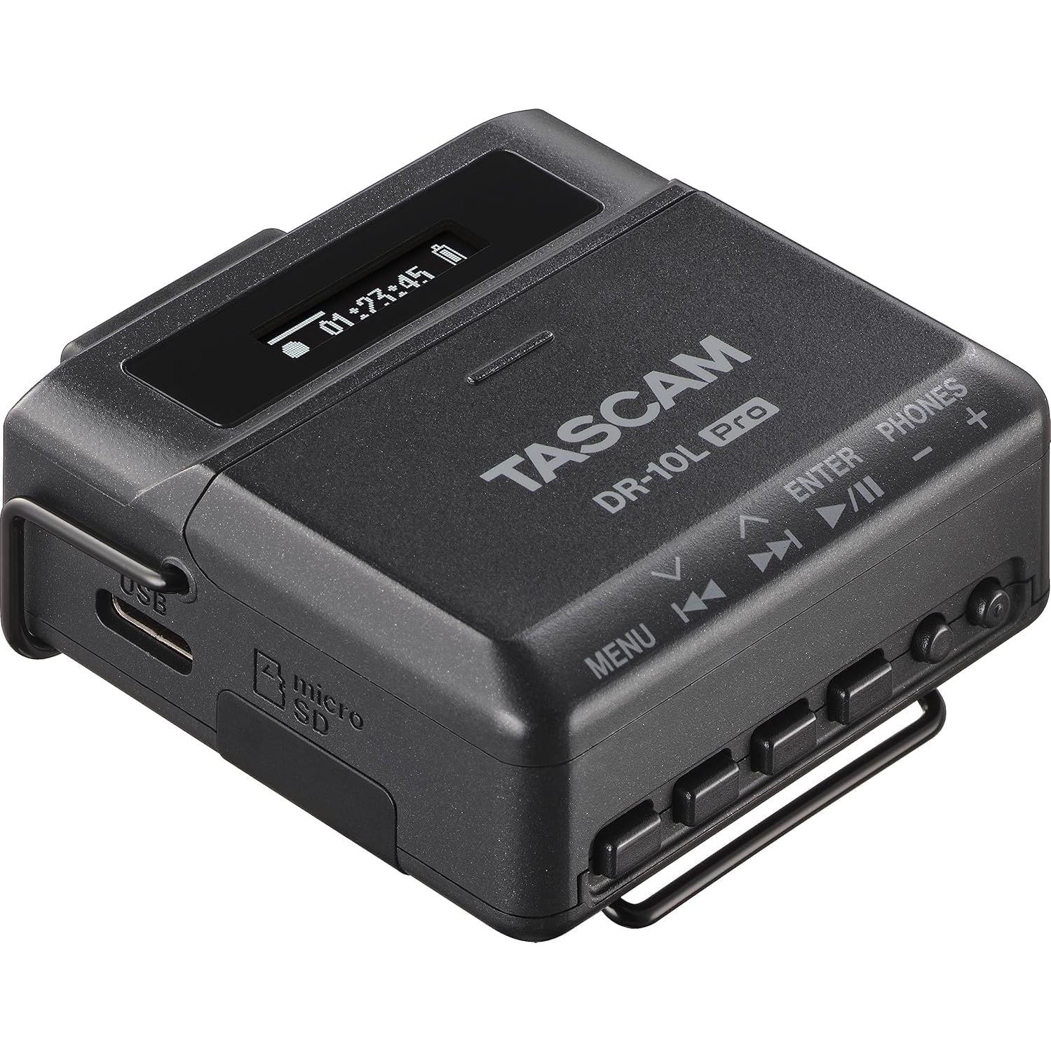 Grabadora de Campo TASCAM DR-10L Pro con Micrófono Lavalier