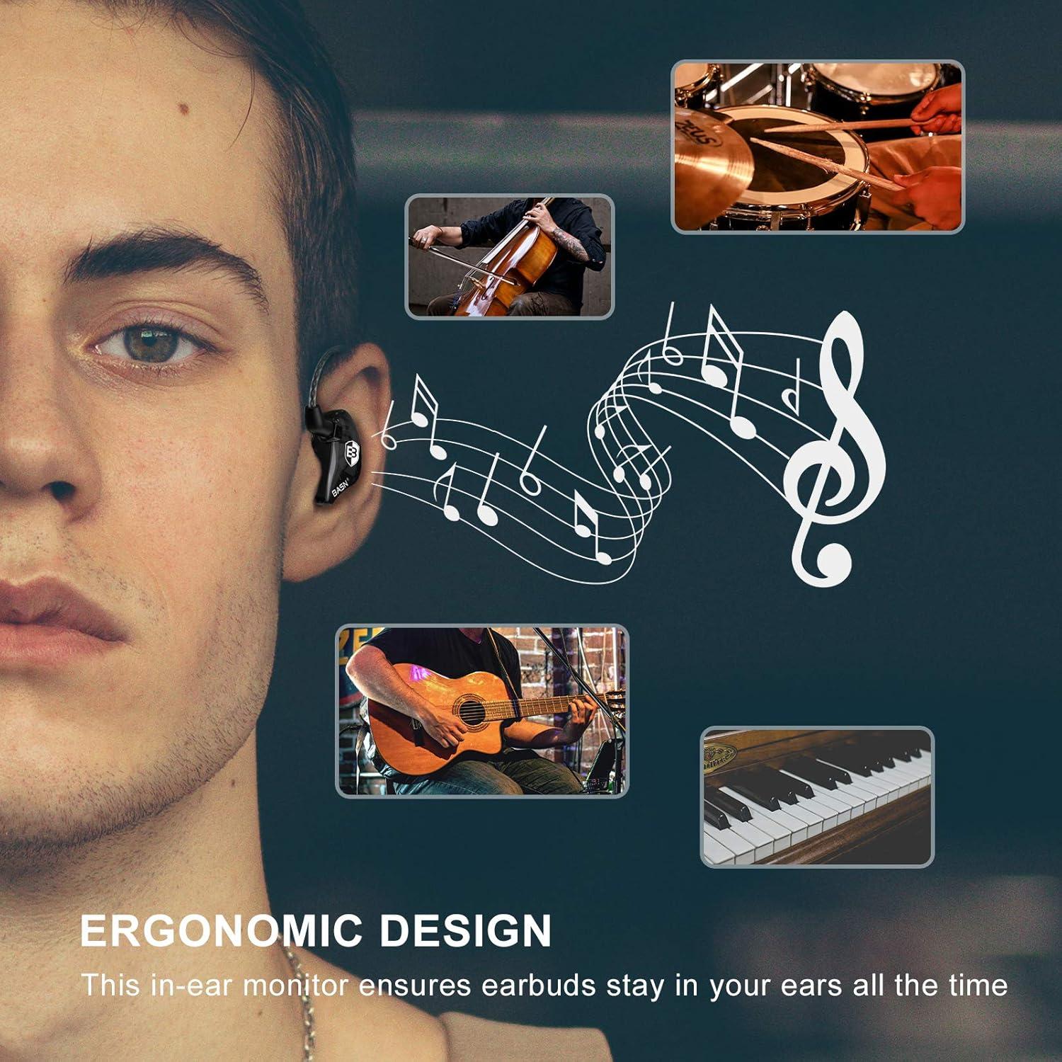 Auriculares Intrauditivos BASN Bsinger BC100 Negro - Aislamiento Sonoro